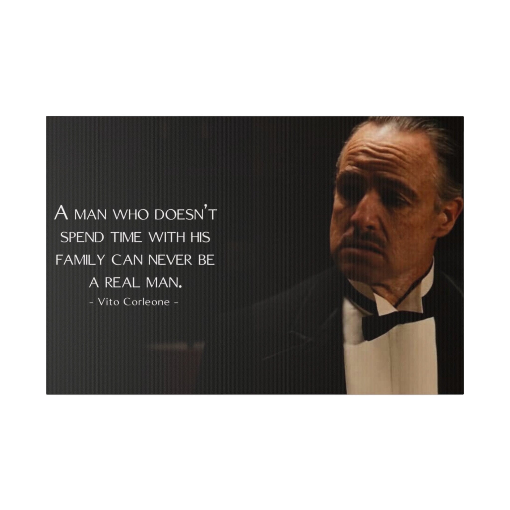 The Godfather A Real Man Quote Custom Canvas Wall Print