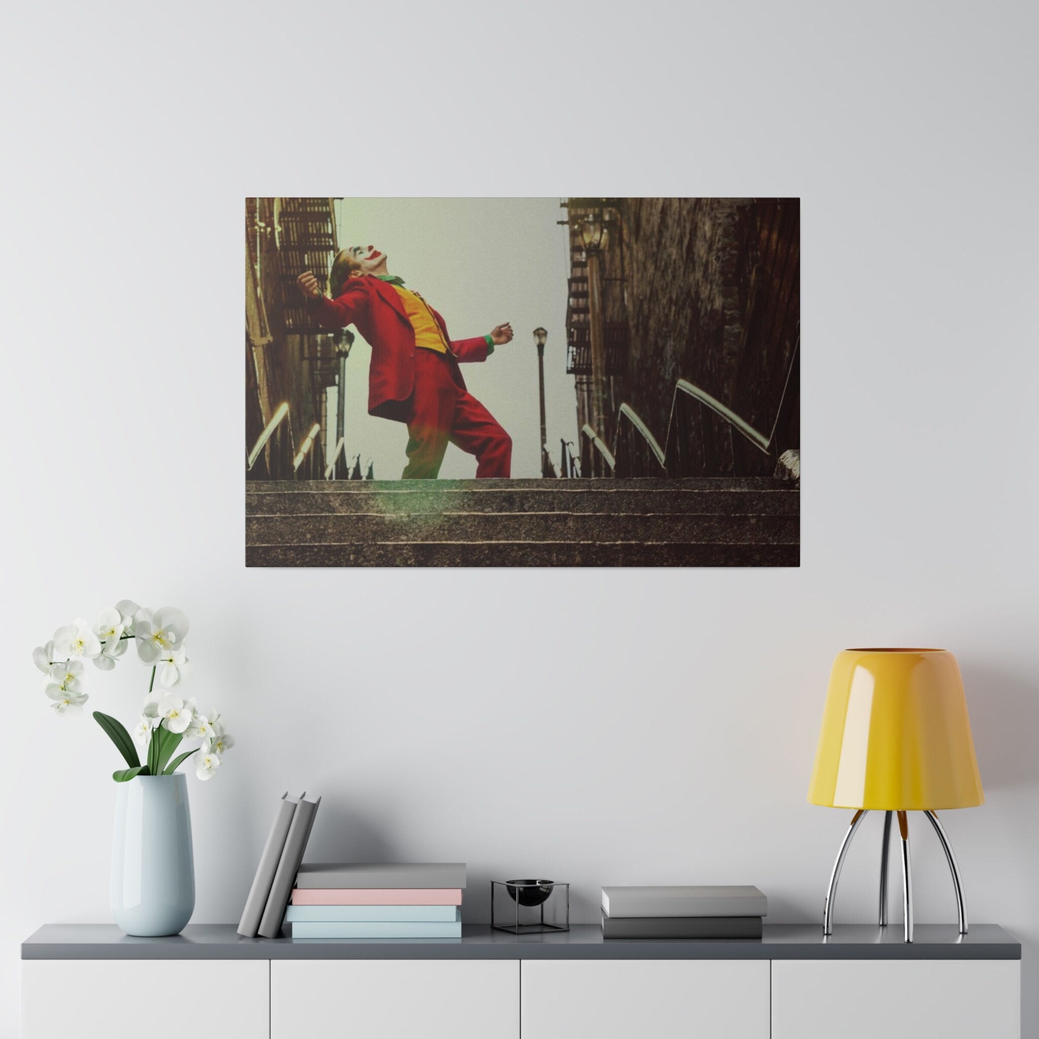 Joker Stairs Scene Custom Canvas Wall Print