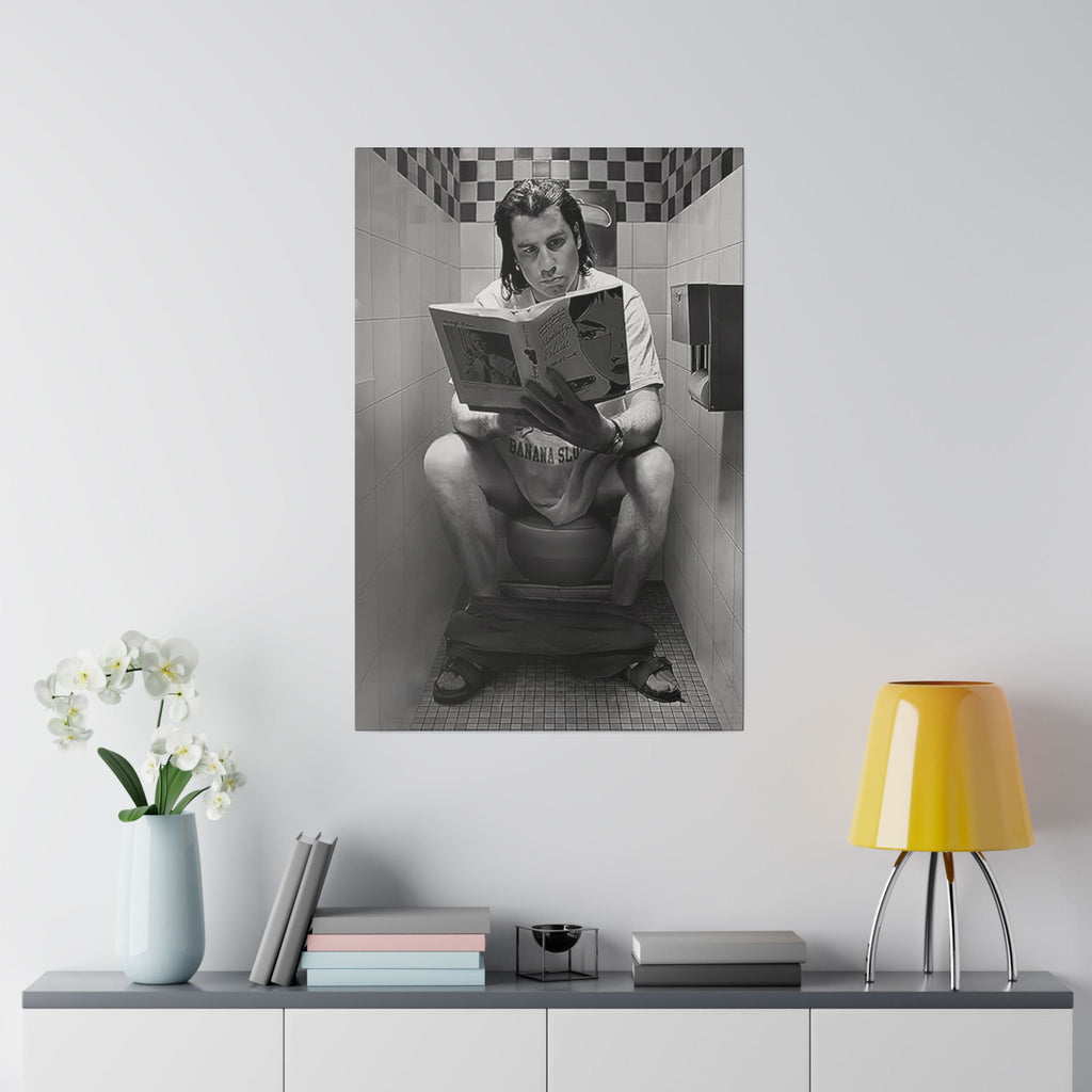 Pulp Fiction Vincent Vega Toilet Custom Canvas Wall Print