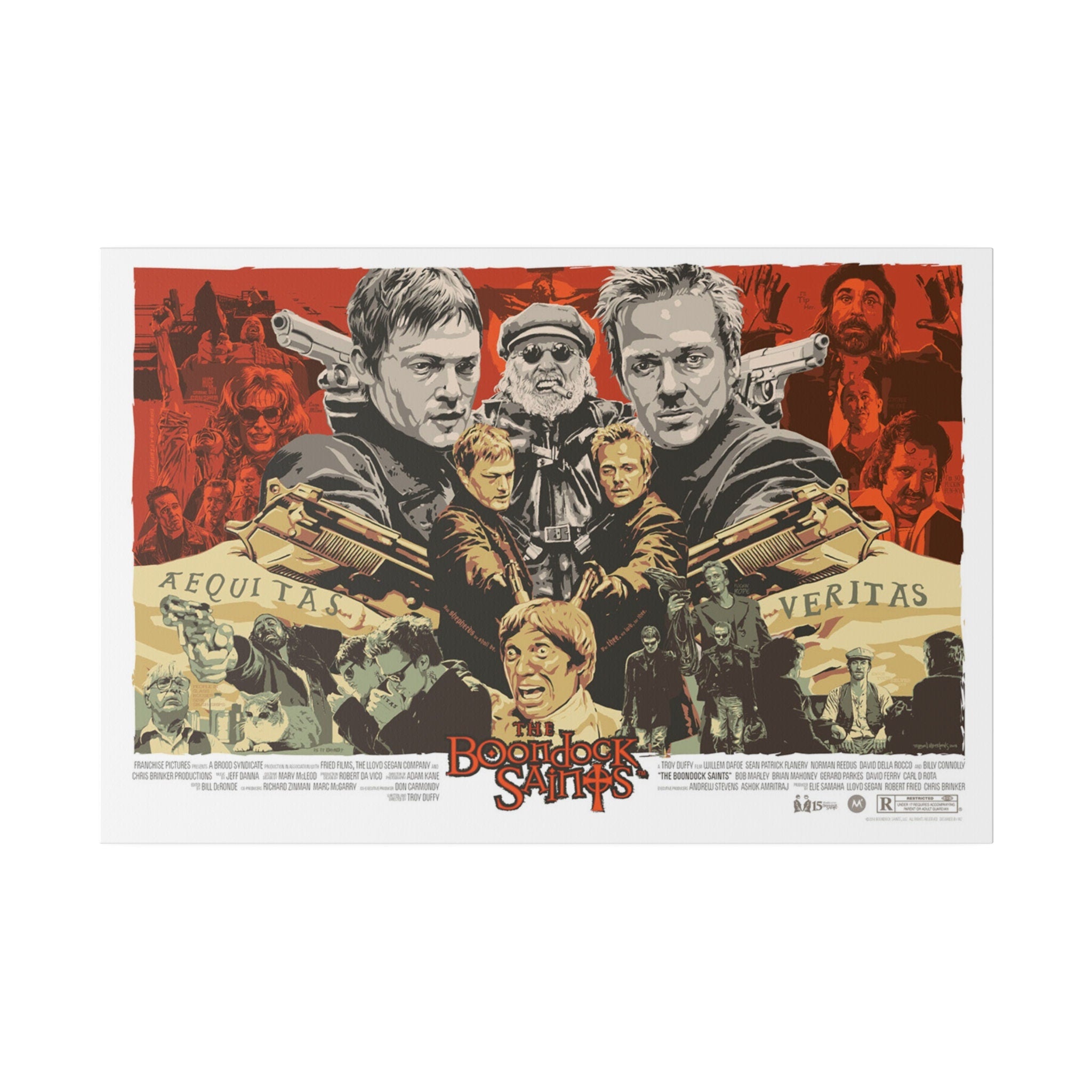The Boondock Saints Graphic Novel Movie Poster Custom Canvas Wall Print