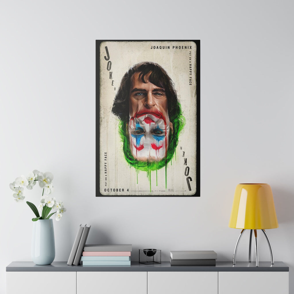 Joker Abstract Playing Card Movie Poster Custom Canvas Wall Print