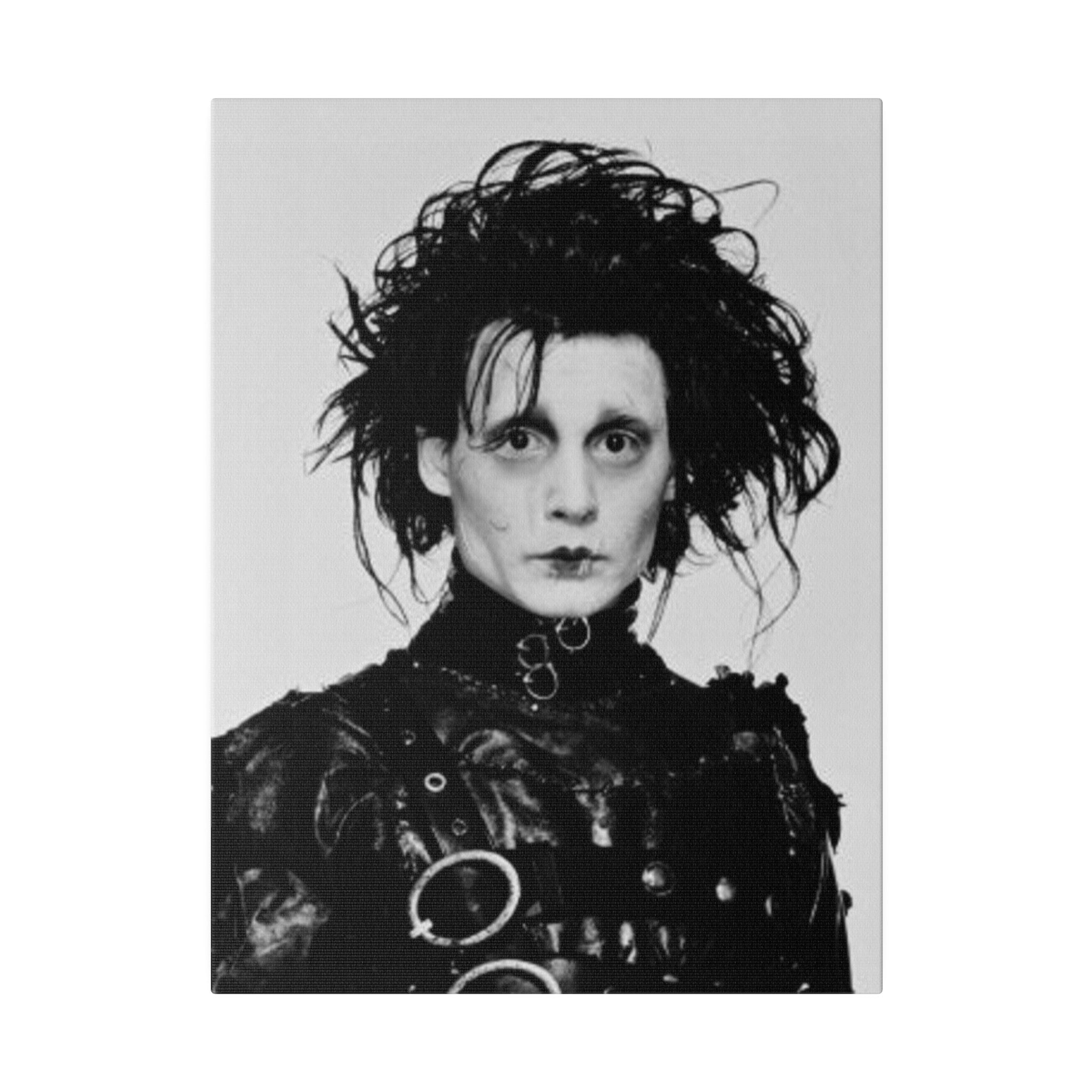 Edward Scissorhands B/W Photo Custom Canvas Wall Print