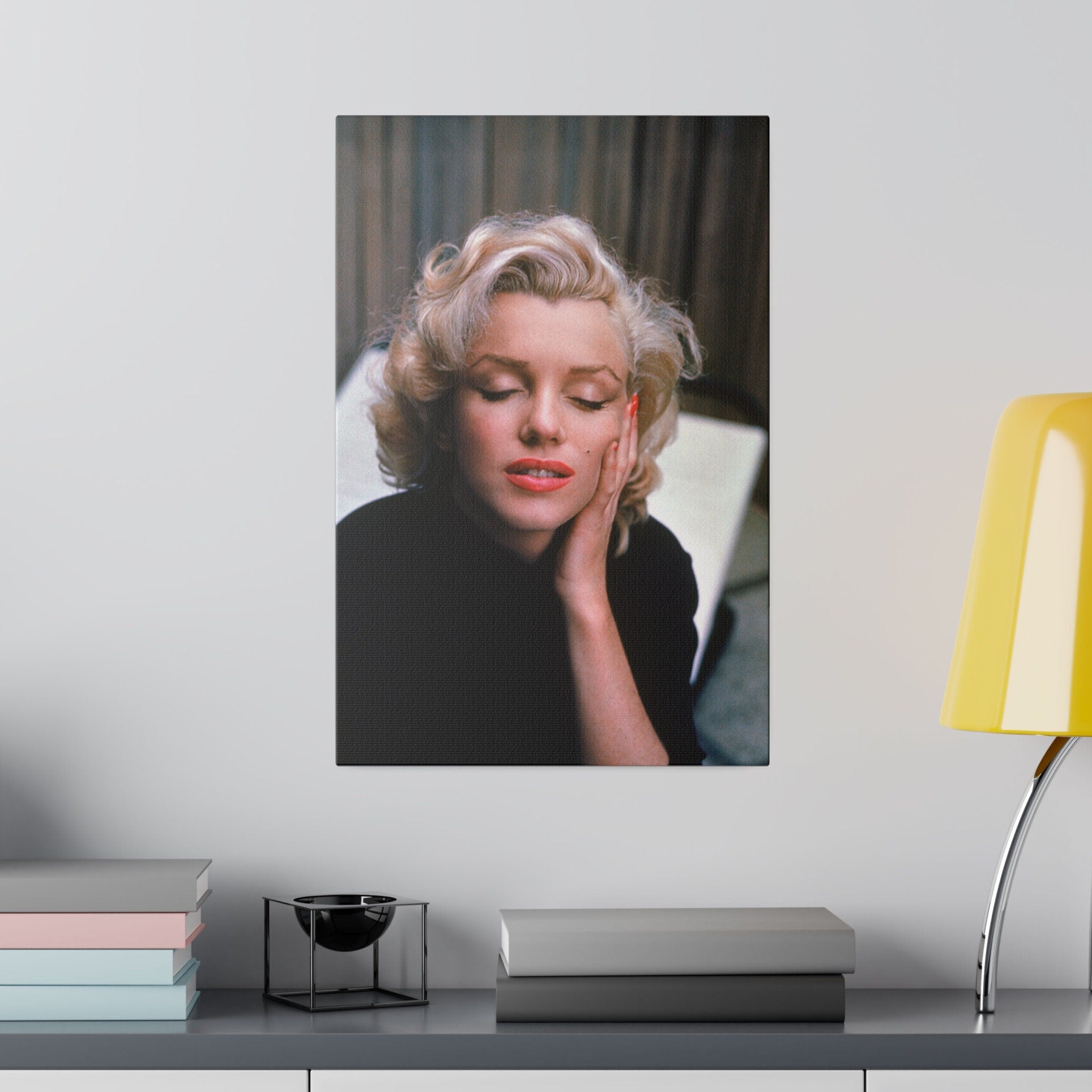 Marilyn Monroe Color Photograph Custom Canvas Wall Print