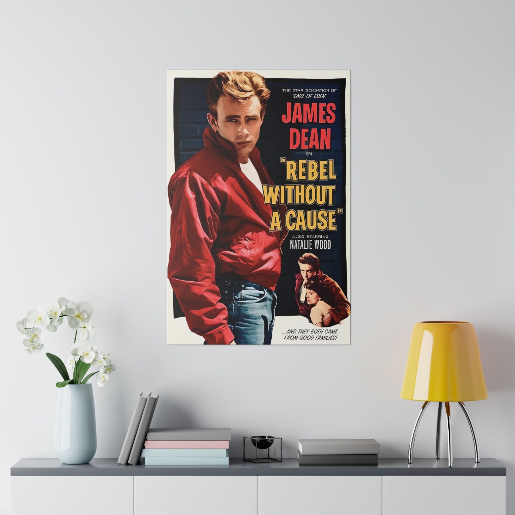 James Dean Rebel Without A Cause Movie Poster Custom Canvas Wall Print