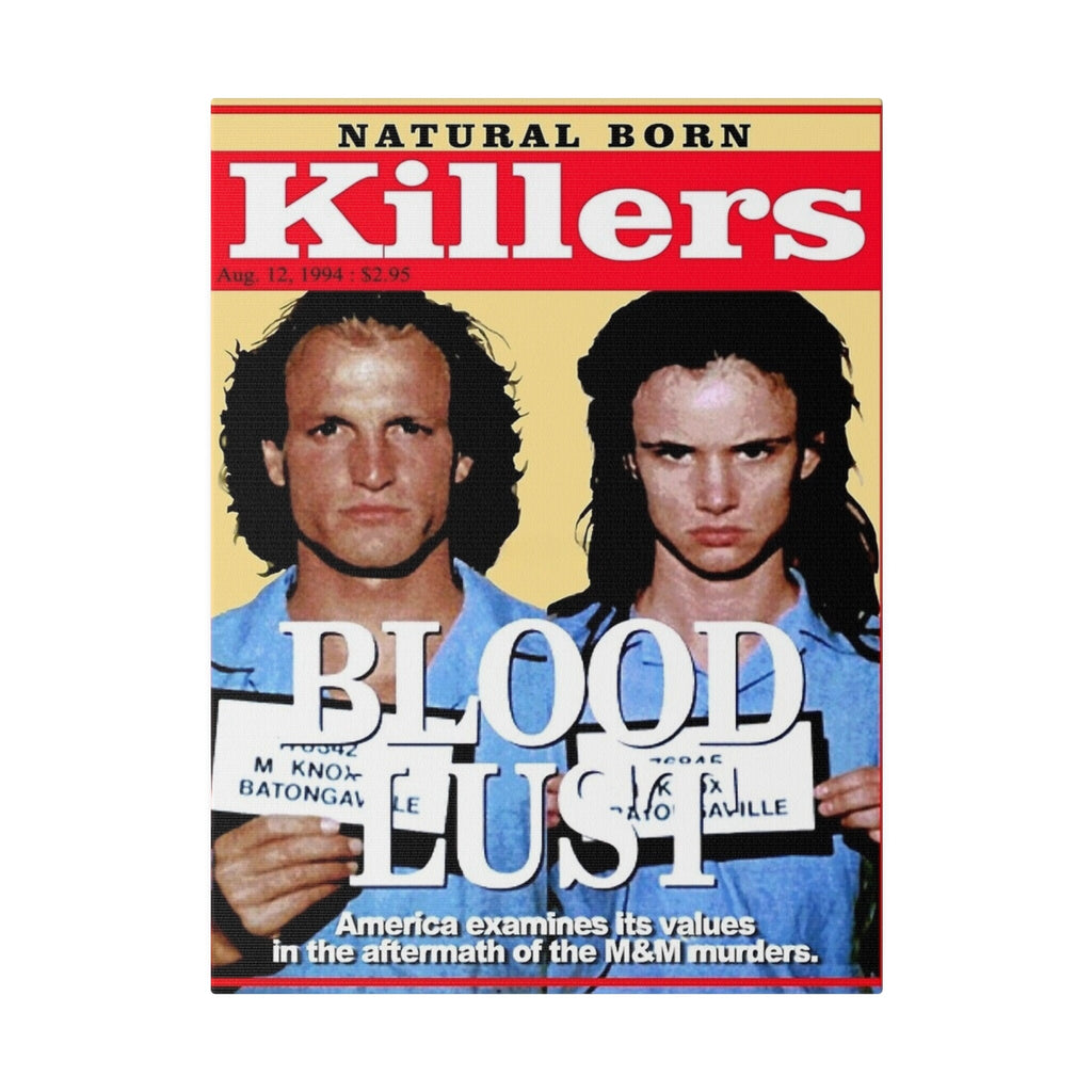 Natural Born Killers Magazine Cover Custom Canvas Wall Print