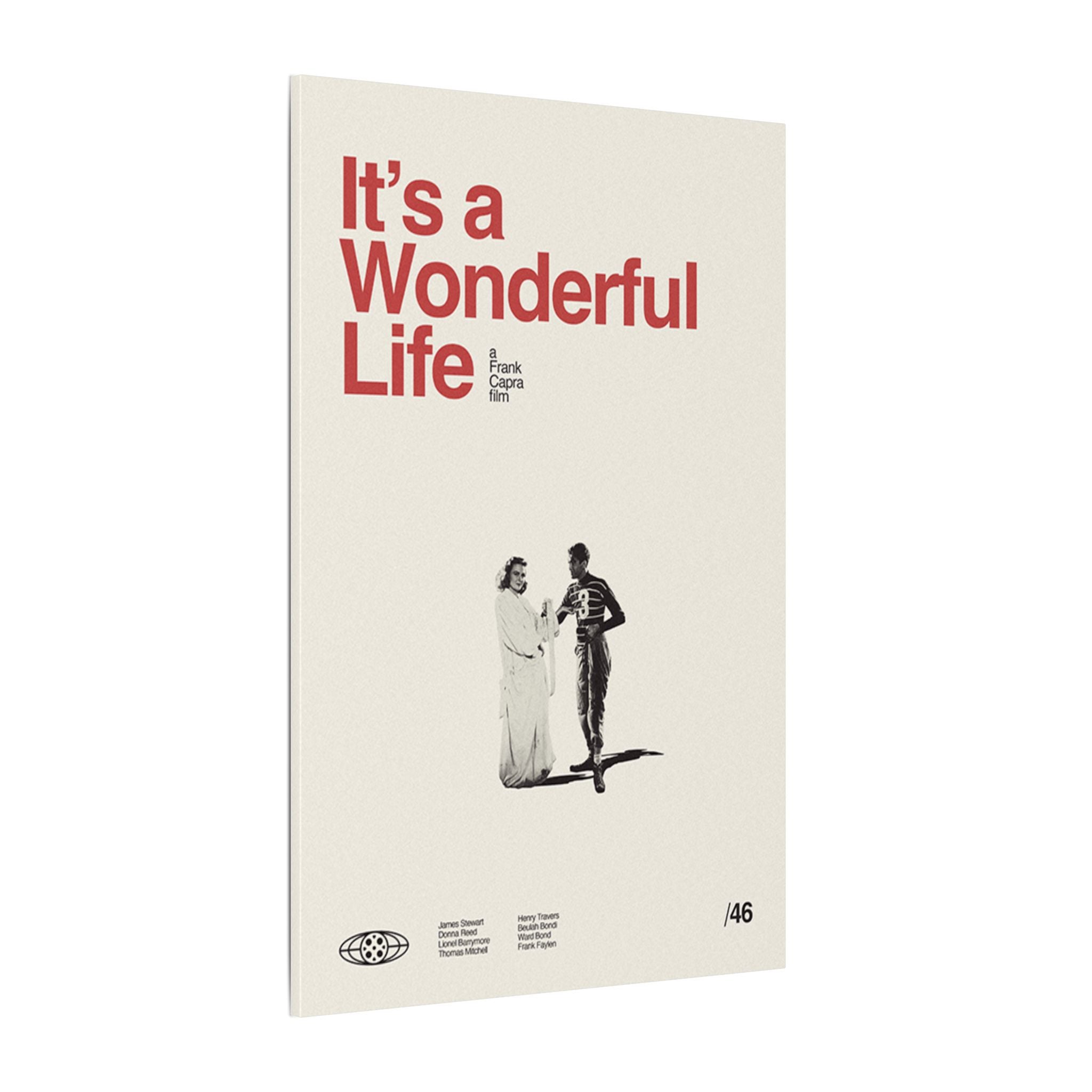 Its a Wonderful Life Minimalist Poster Custom Canvas Wall Print