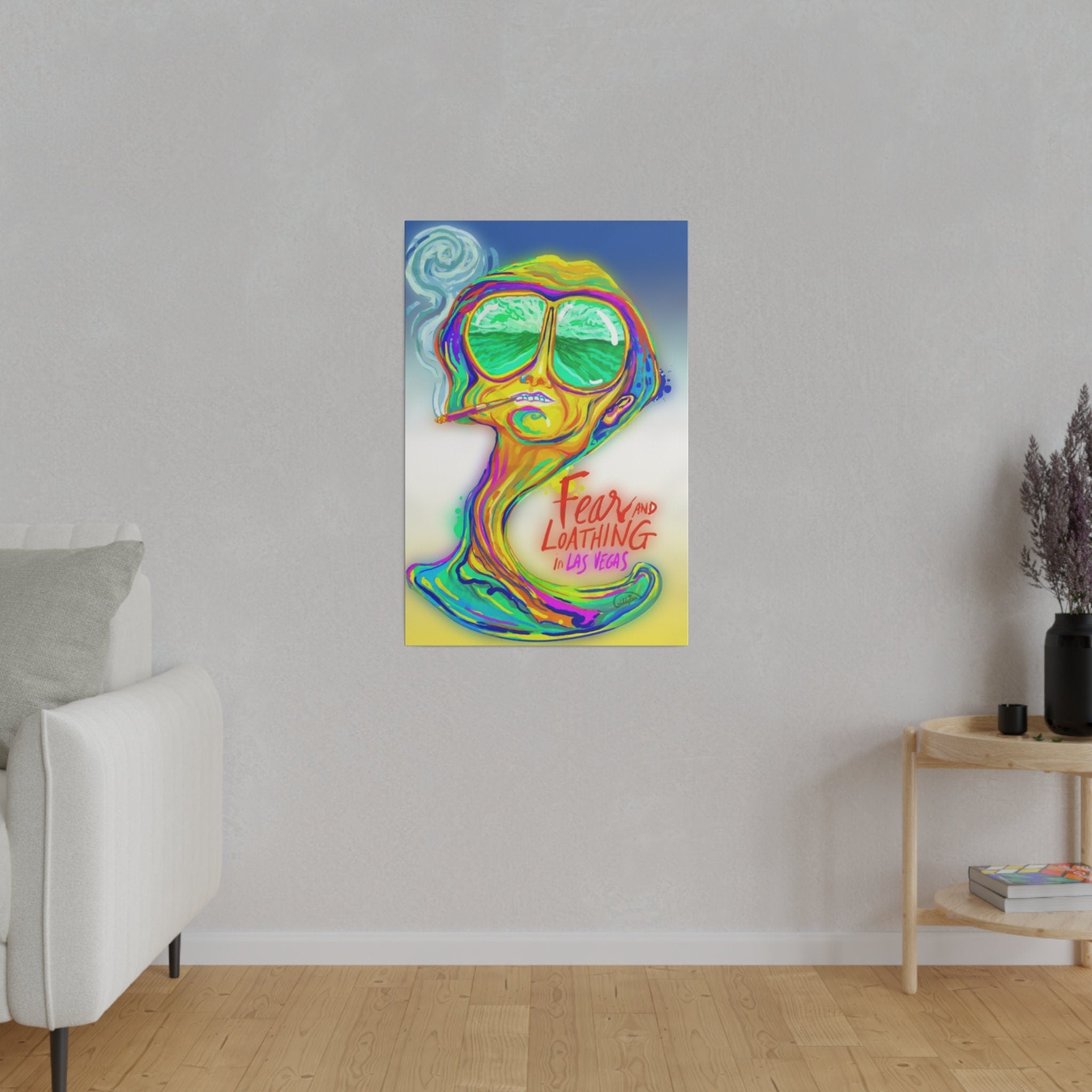 Fear and Loathing In Las Vegas Psychedelic Movie Poster Custom Canvas Wall Print