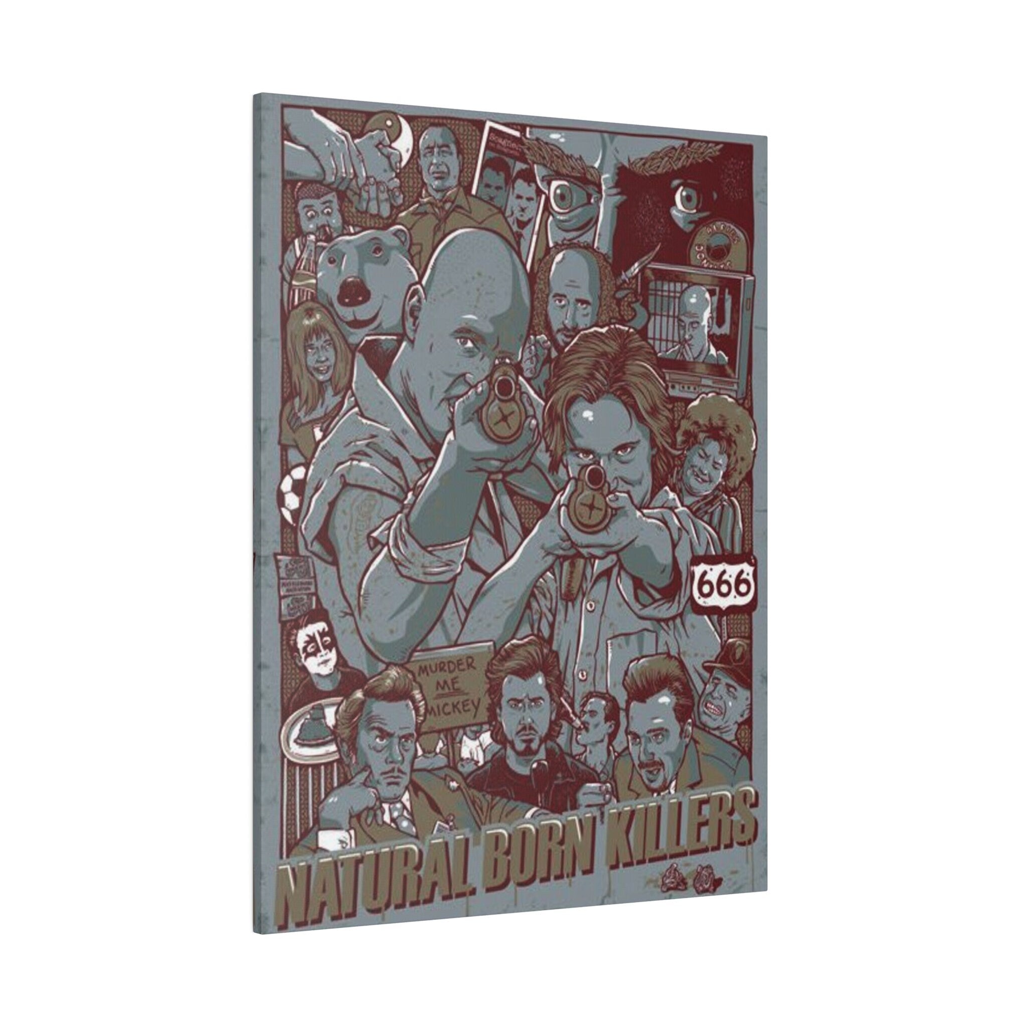 Natural Born Killers Animated Custom Canvas Wall Print