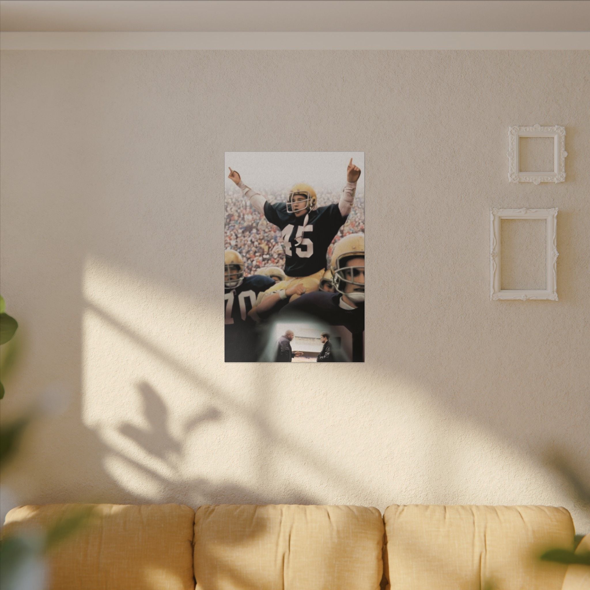 Rudy Iconic Sports Film Artwork Custom Canvas Wall Print
