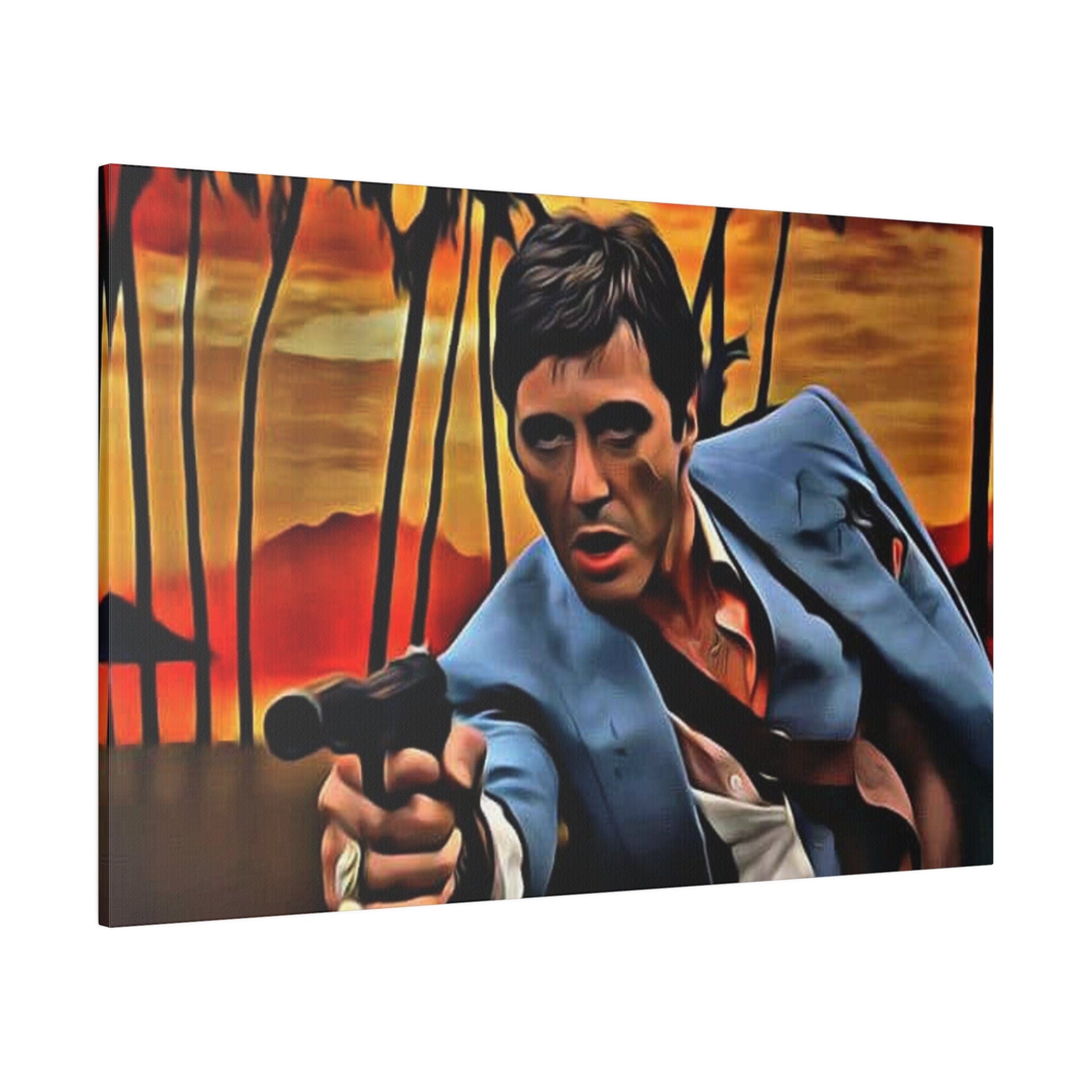 Scarface Tony Montana Animated Custom Canvas Wall Print