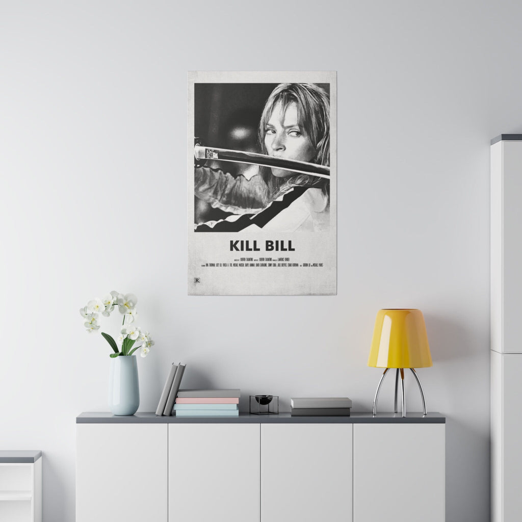 Kill Bill B/W Movie Poster Custom Canvas Wall Print
