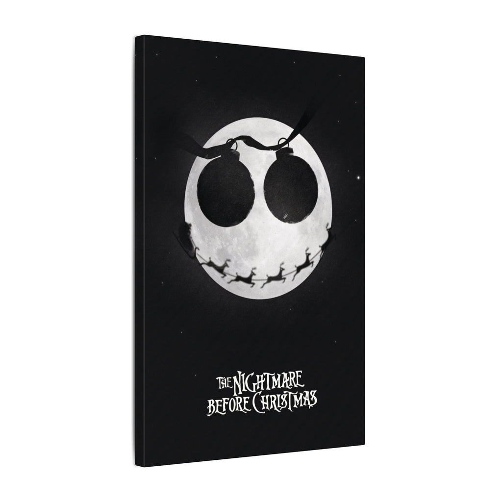 The Nightmare Before Christmas Minimalist Moon Canvas Wall Print