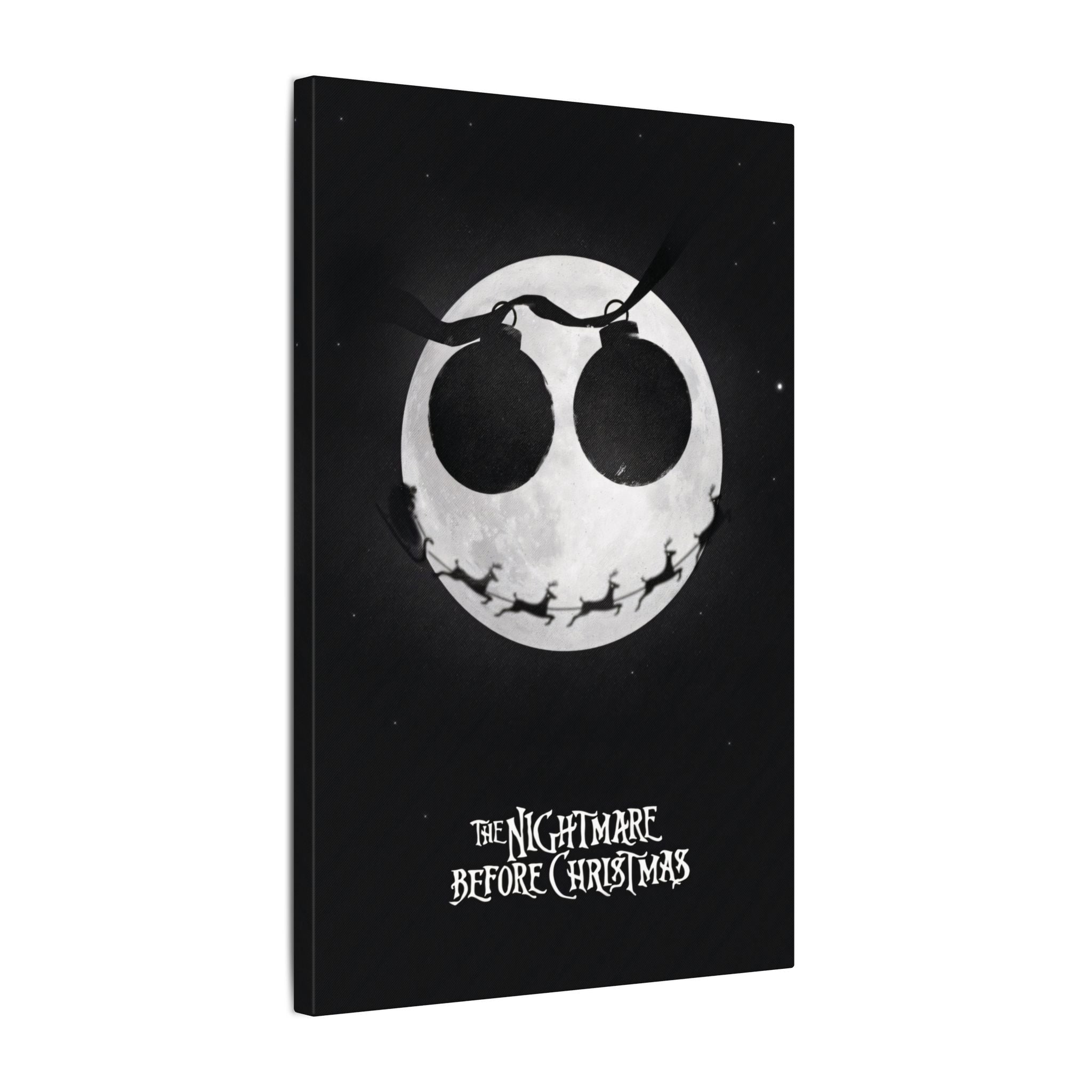 The Nightmare Before Christmas Minimalist Moon Canvas Wall Print