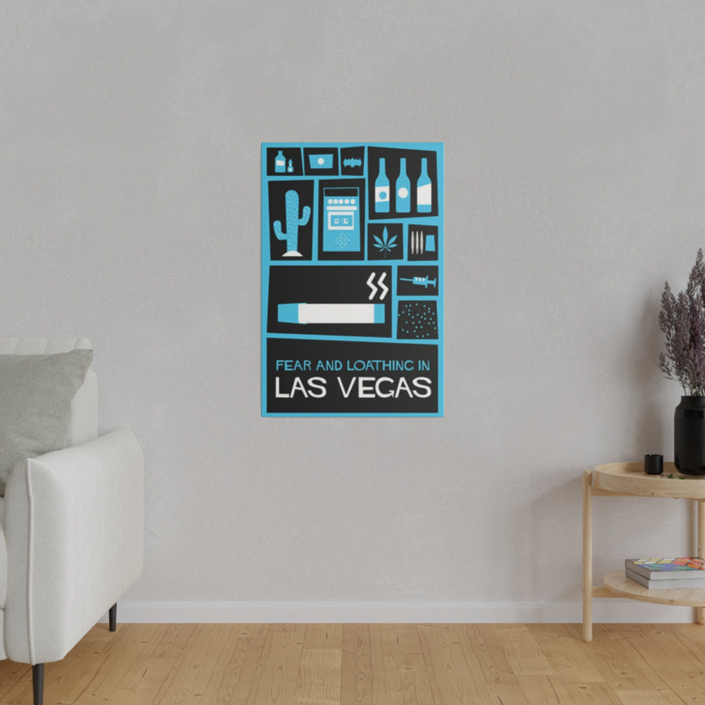 Fear and Loathing In Las Vegas Abstract Poster Custom Canvas Wall Print