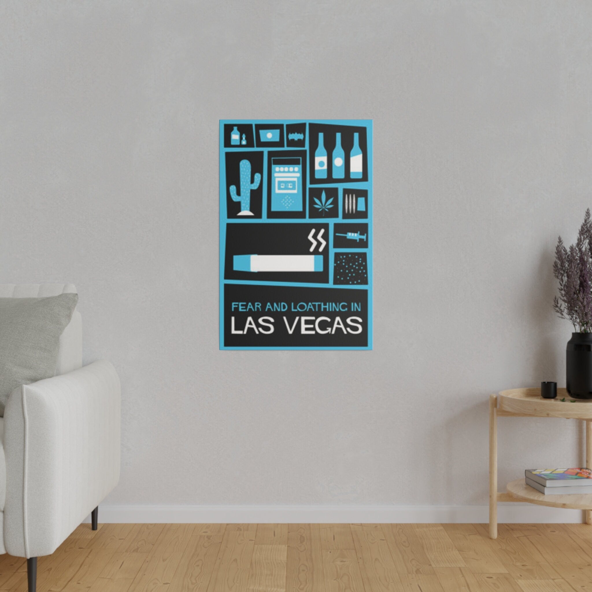 Fear and Loathing In Las Vegas Abstract Poster Custom Canvas Wall Print