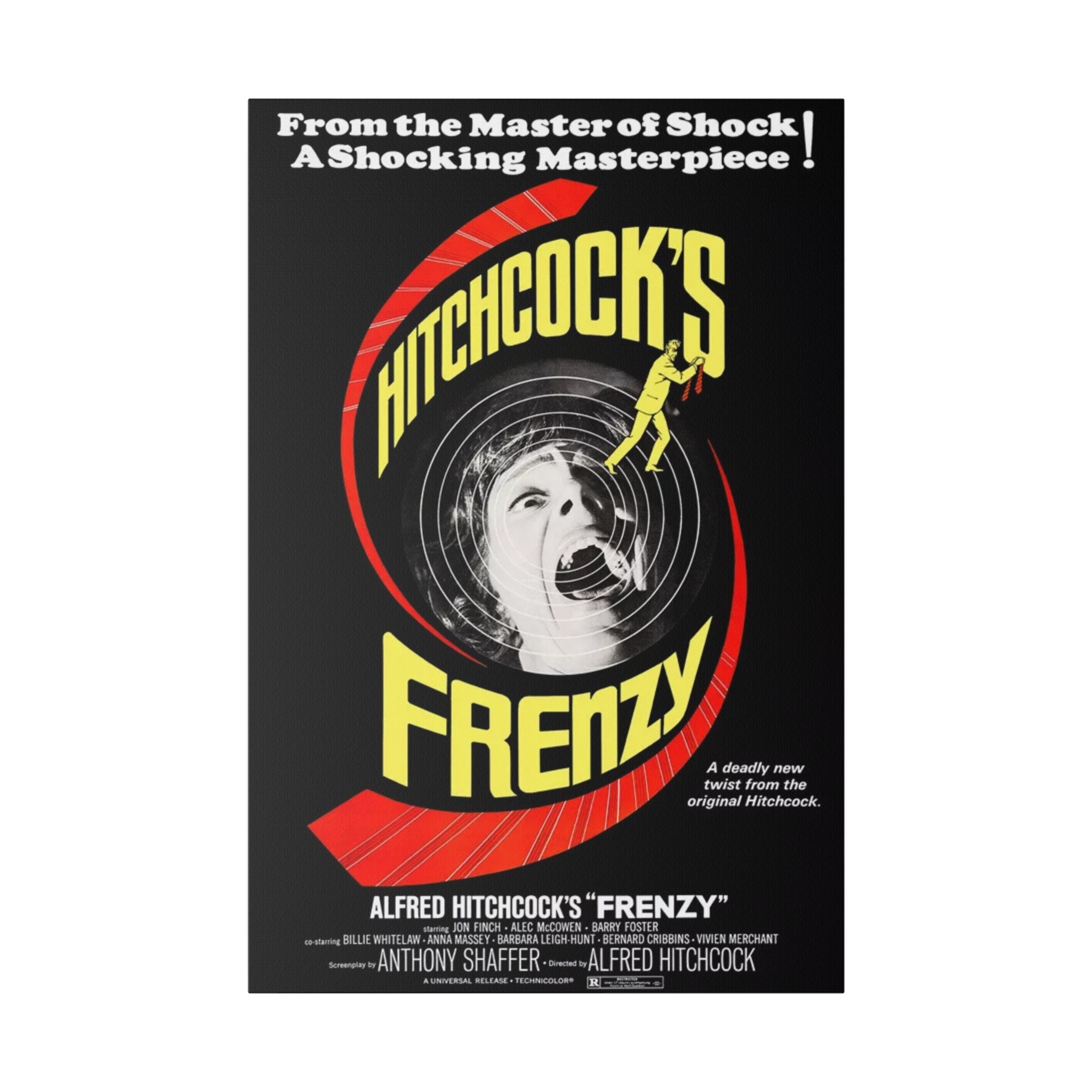 Alfred Hitchcock's Frenzy Movie Poster Custom Canvas Wall Print