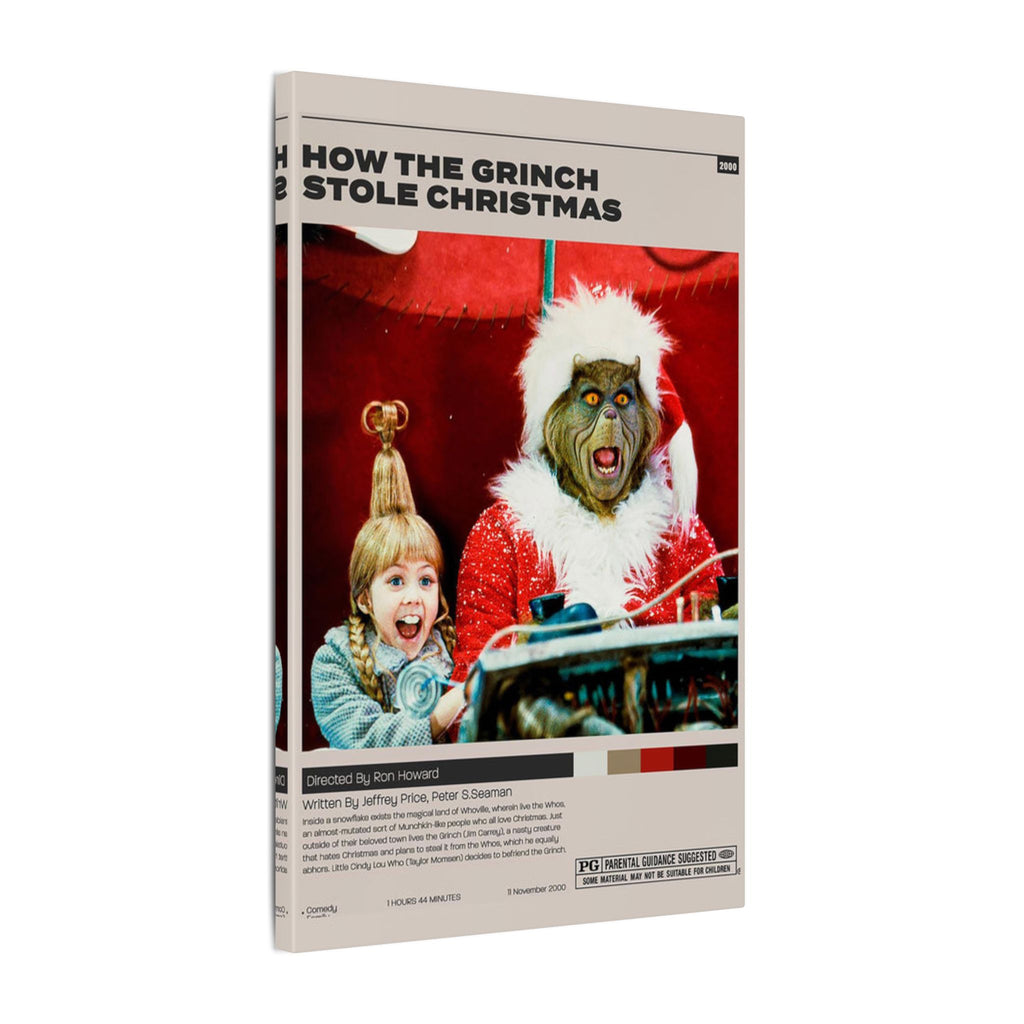 The Grinch Minimalist Movie Poster Custom Canvas Wall Print