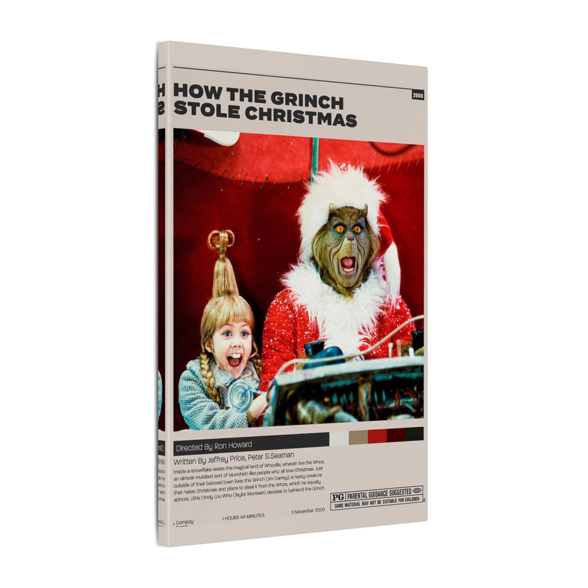 The Grinch Minimalist Movie Poster Custom Canvas Wall Print