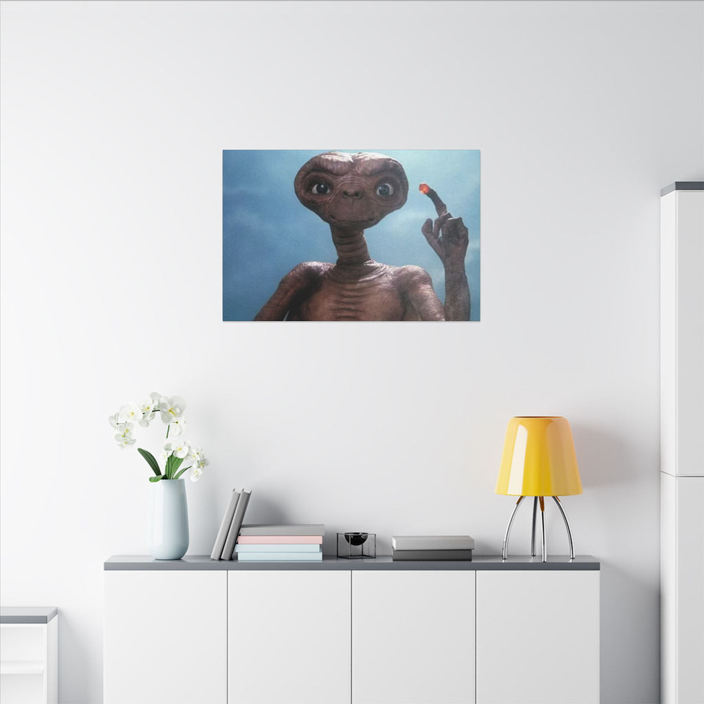 ET Glowing Finger Close Up Custom Canvas Wall Print