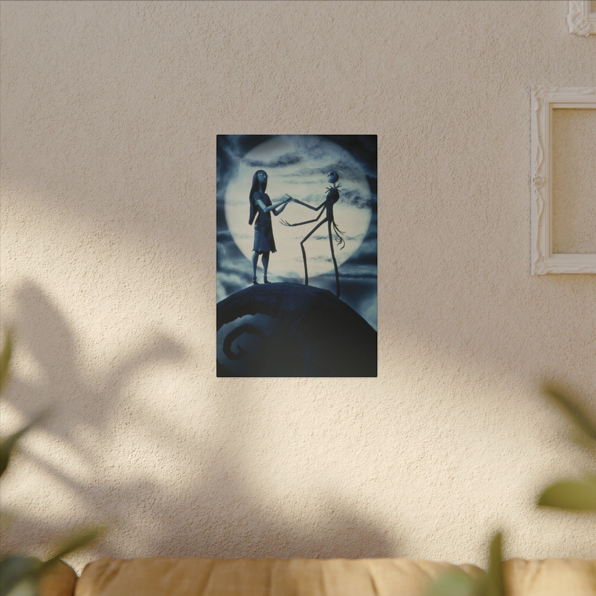 The Nightmare Before Christmas Moonlit Love Custom Canvas Wall Print