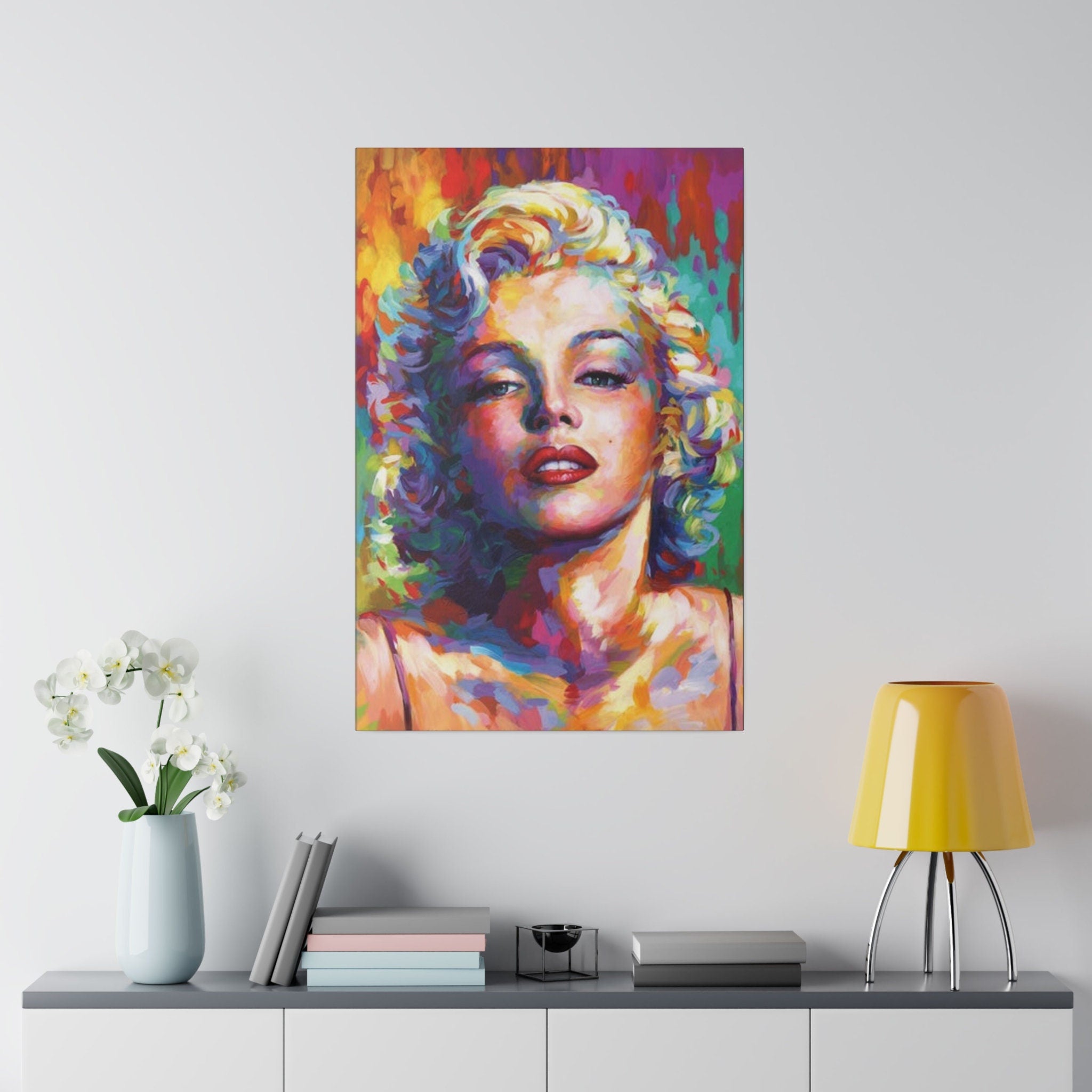 Marilyn Monroe Art Color Painting Custom Canvas Wall Print