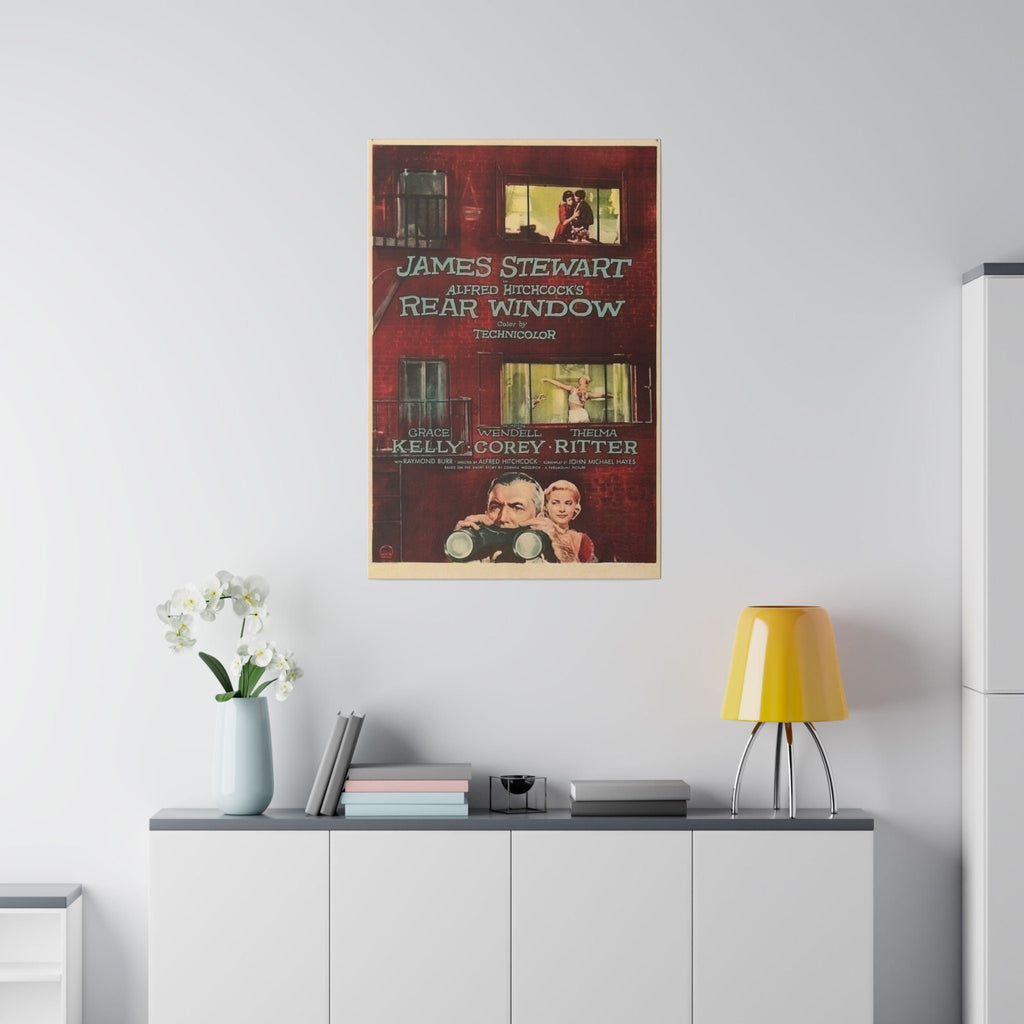 Alfred Hitchcock's Rear Window Vintage Movie Poster Custom Canvas Wall Print