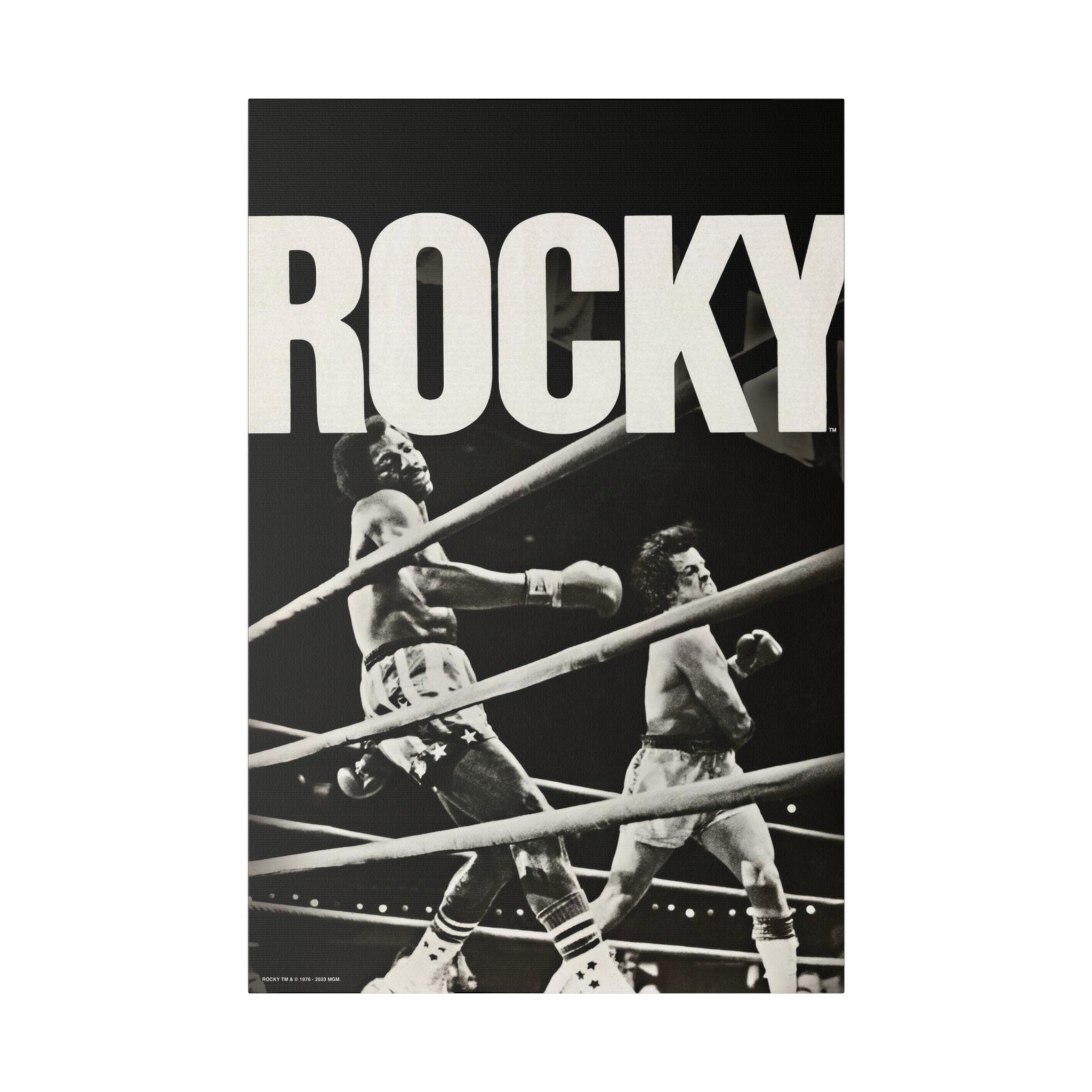Rocky and Apollo B/W Custom Canvas Wall Print