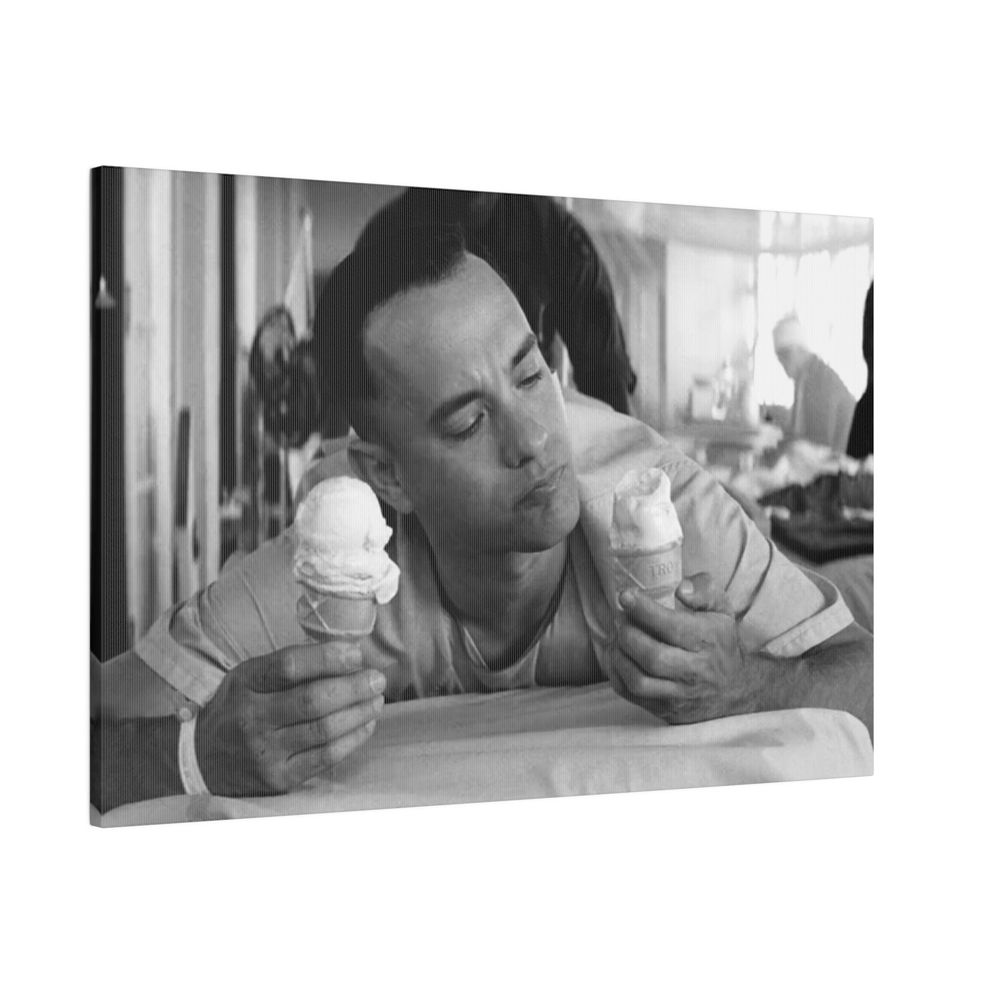 Forrest Gump Ice Cream B/W Custom Canvas Wall Print