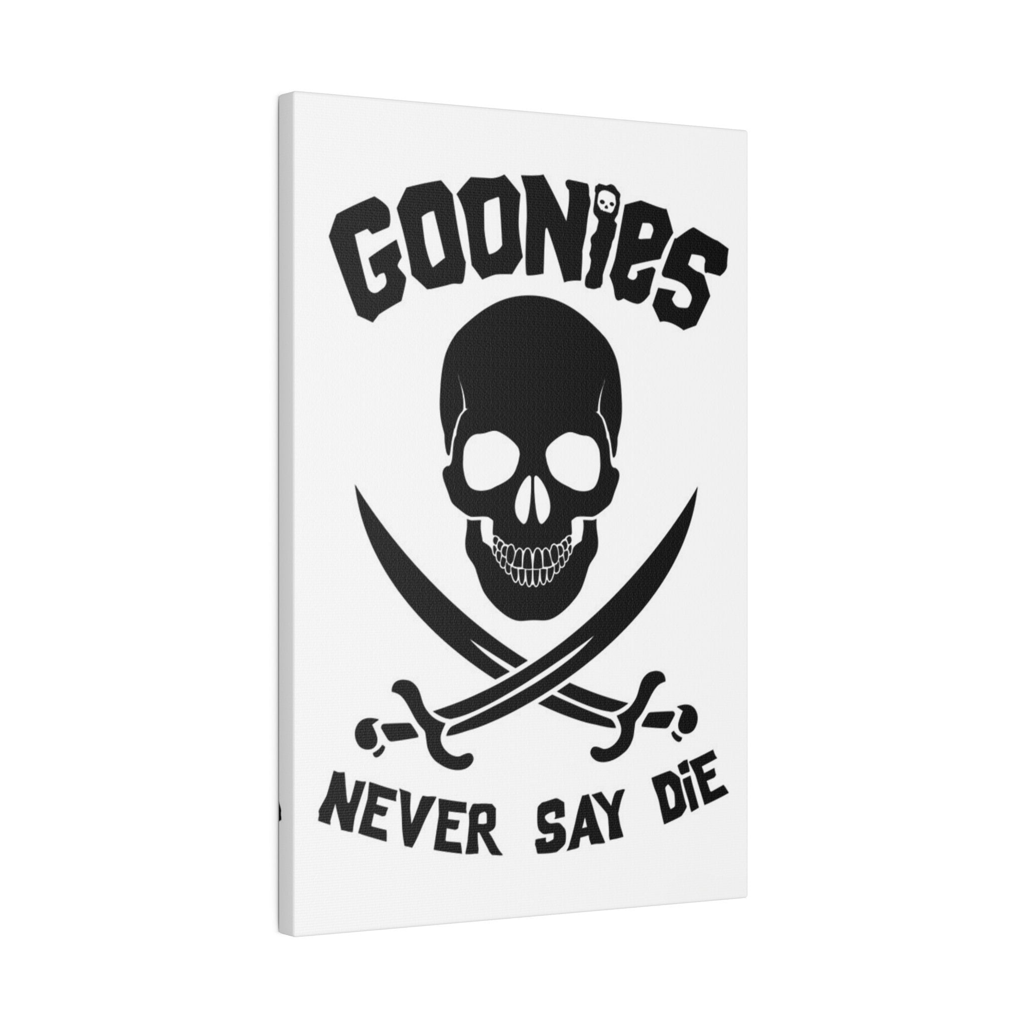 Goonies Never Say Die B/W Custom Canvas Wall Print
