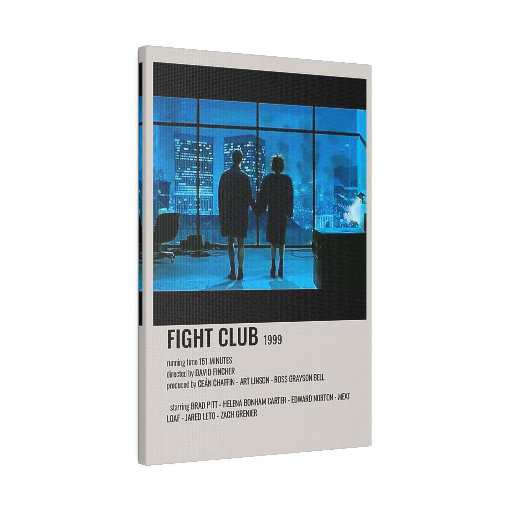 Fight Club Minimalist Movie Poster Custom Canvas Wall Print