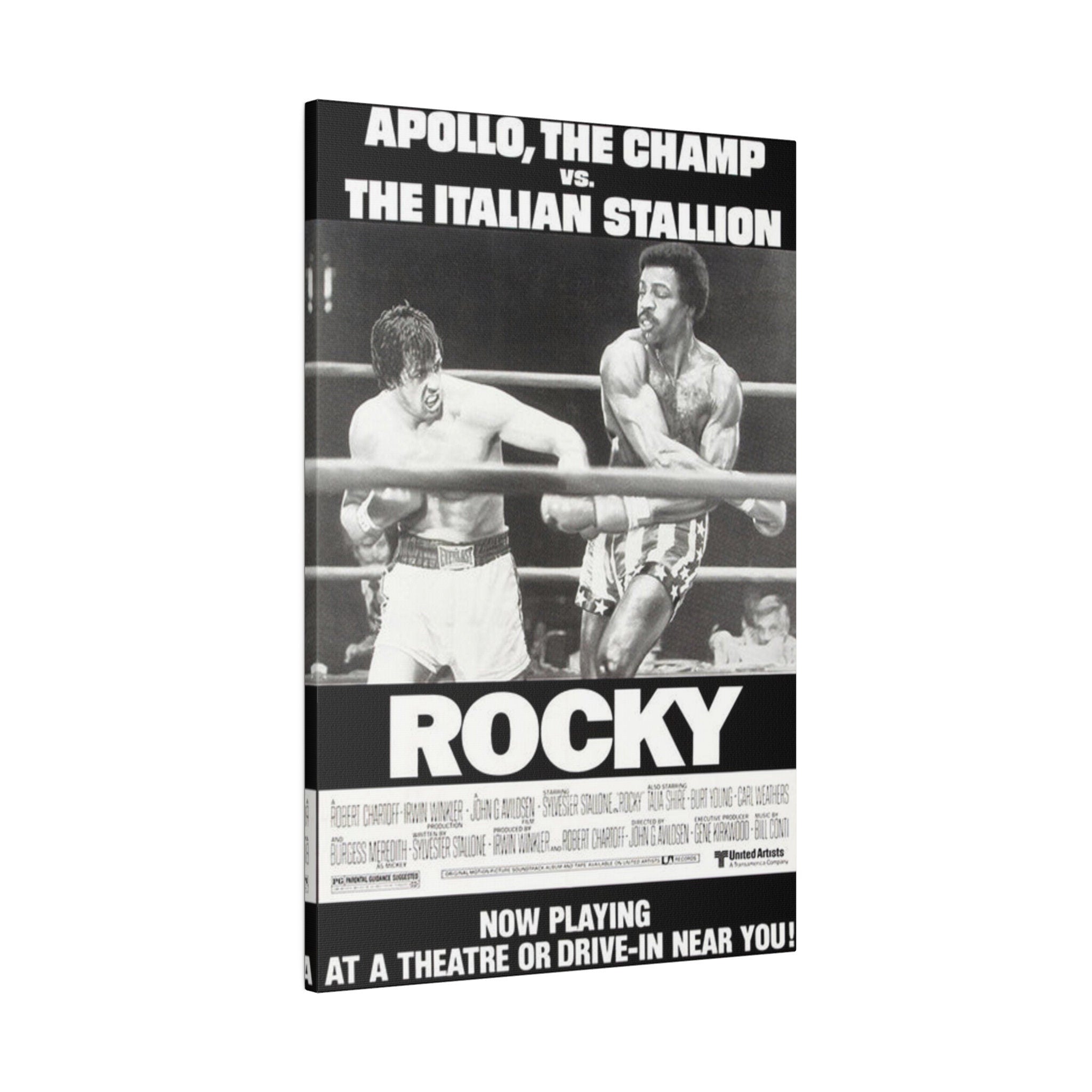 Rocky Vs. Apollo Movie Poster Custom Canvas Wall Print