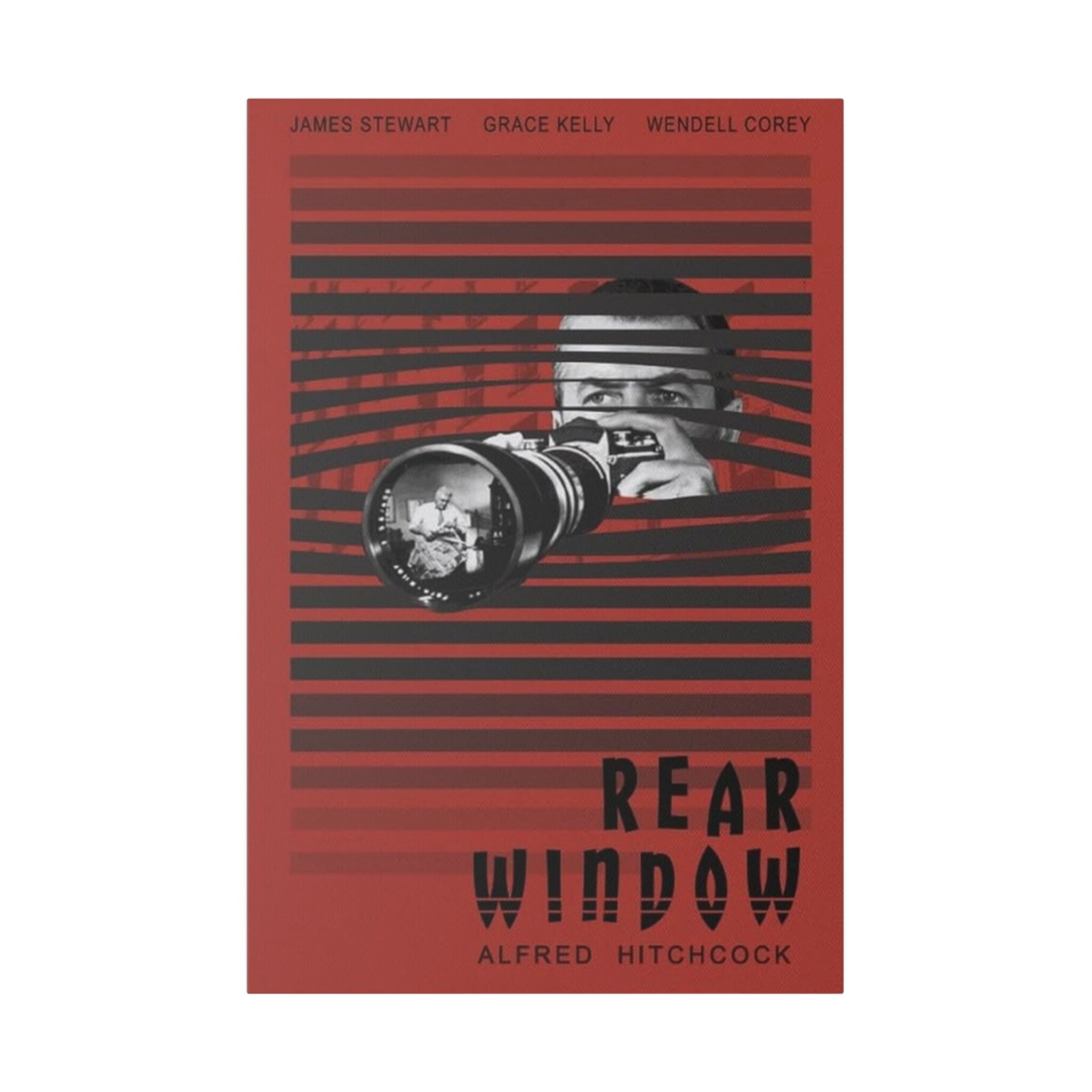 Alfred Hitchcock's Rear Window Movie Poster Custom Canvas Wall Print
