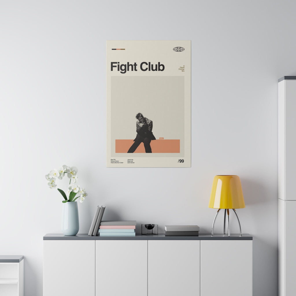Fight Club Minimalist Movie Poster Custom Canvas Wall Print