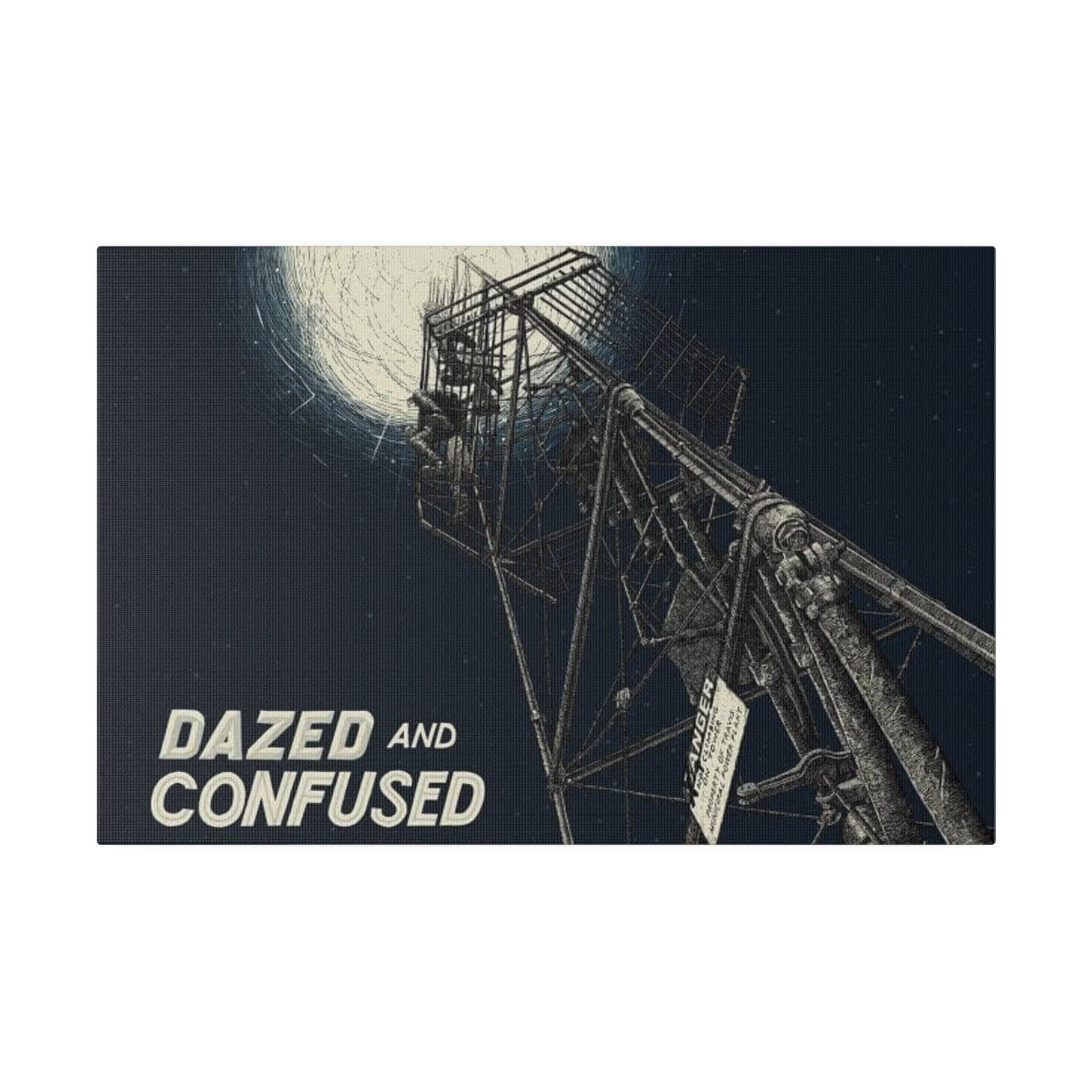Dazed And Confused Moon Tower Custom Canvas Wall Print