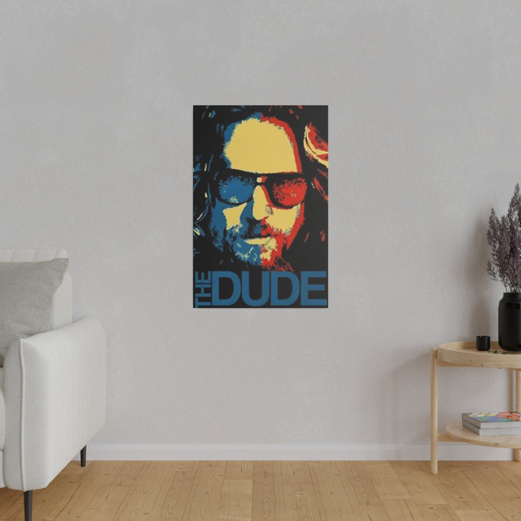 The Big Lebowski The Dude Abstract Poster Custom Canvas Wall Print