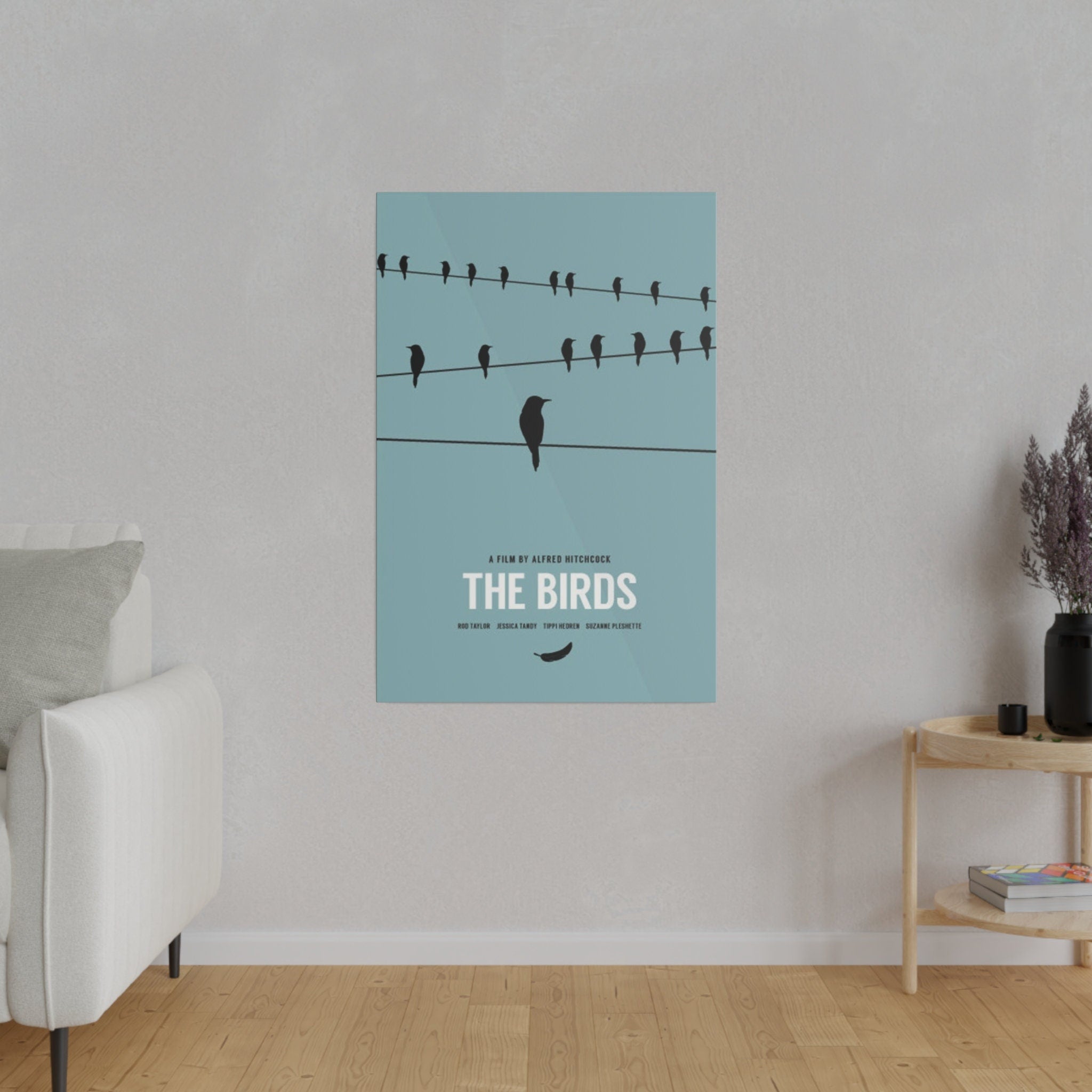 Alfred Hitchcock's The Birds Alternate Movie Poster Custom Canvas Wall Print