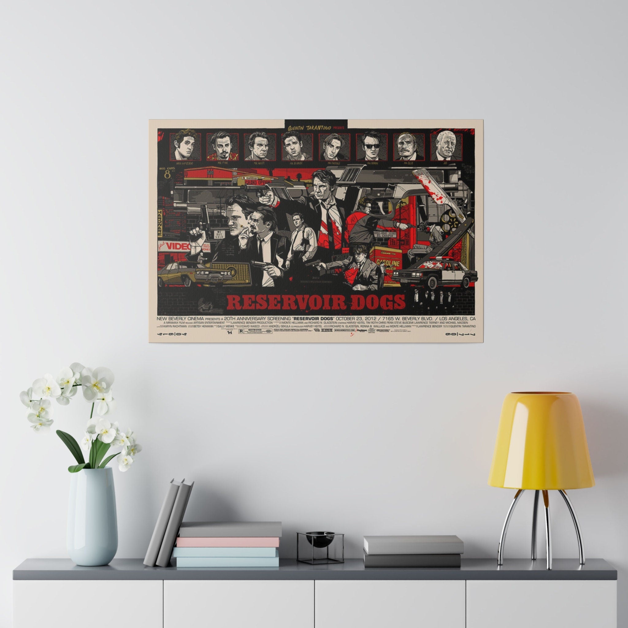 Reservoir Dogs Comic Book Style Movie Poster Custom Canvas Wall Print