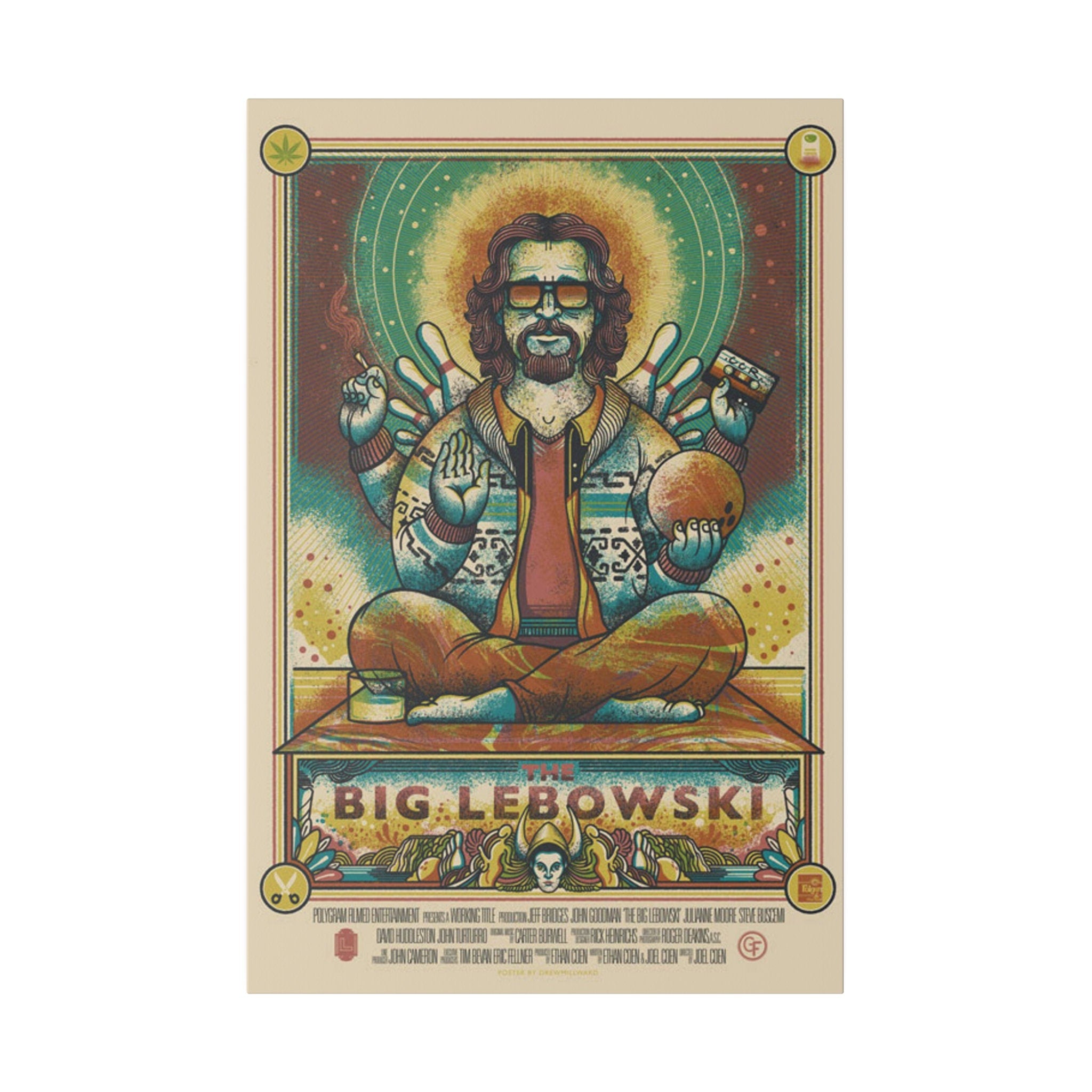 The Big Lebowski Zen Movie Poster Custom Canvas Wall Print