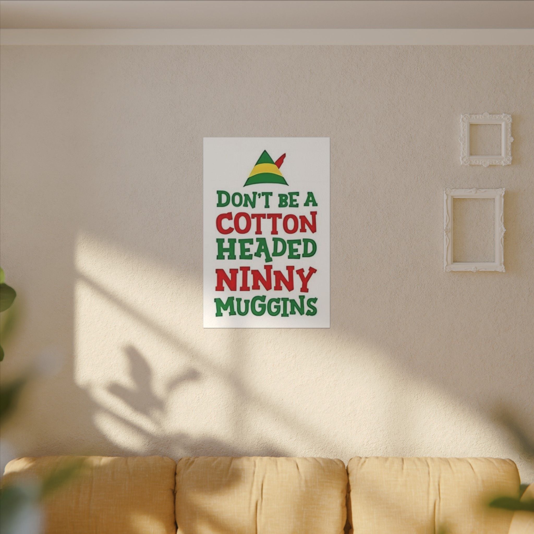 Elf Cotton Headed Ninny Muggins Custom Canvas Wall Print