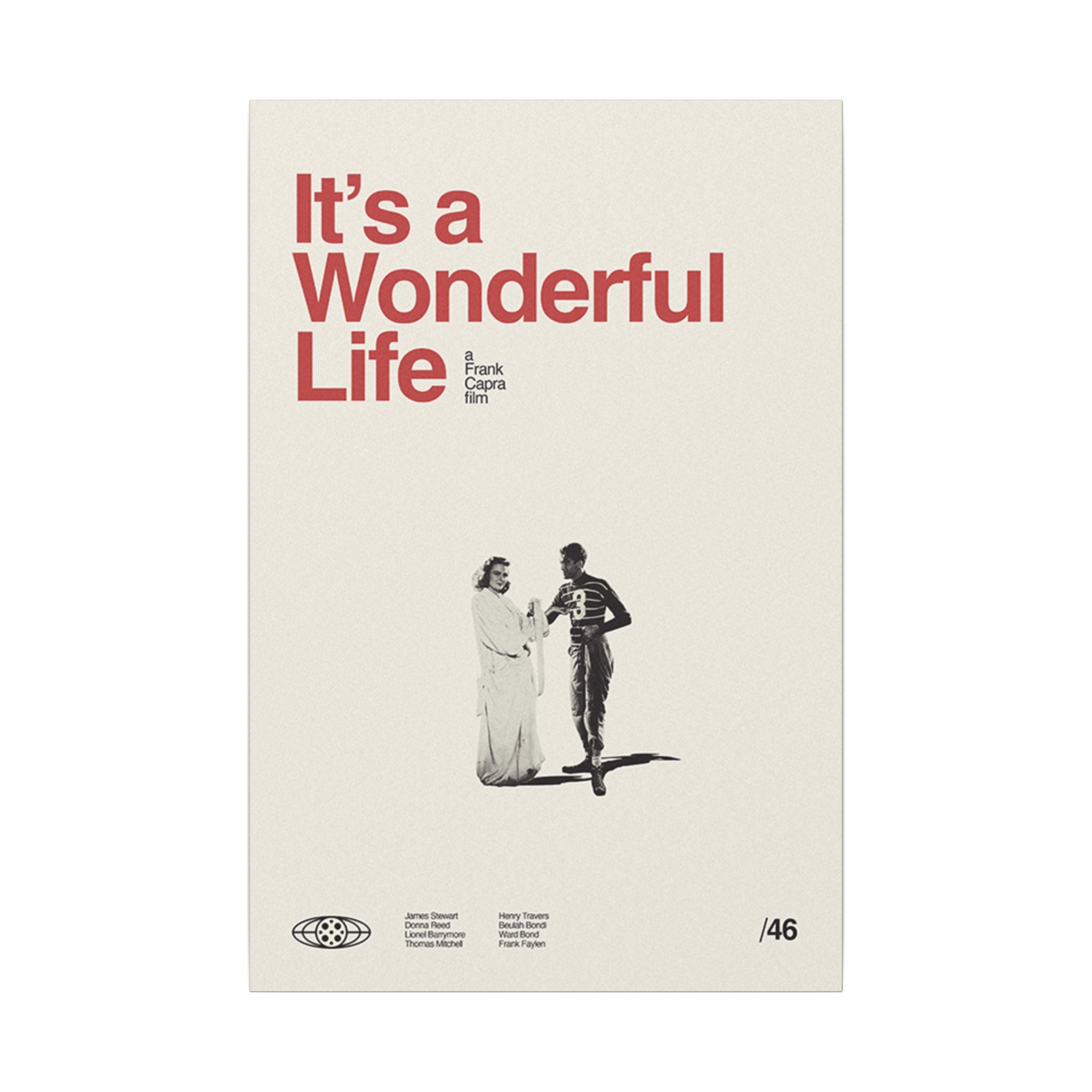 Its a Wonderful Life Minimalist Poster Custom Canvas Wall Print