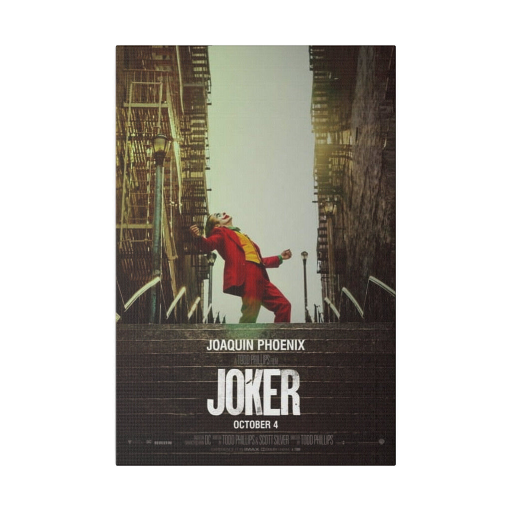 Joker Stairs Movie Poster Custom Canvas Wall Print