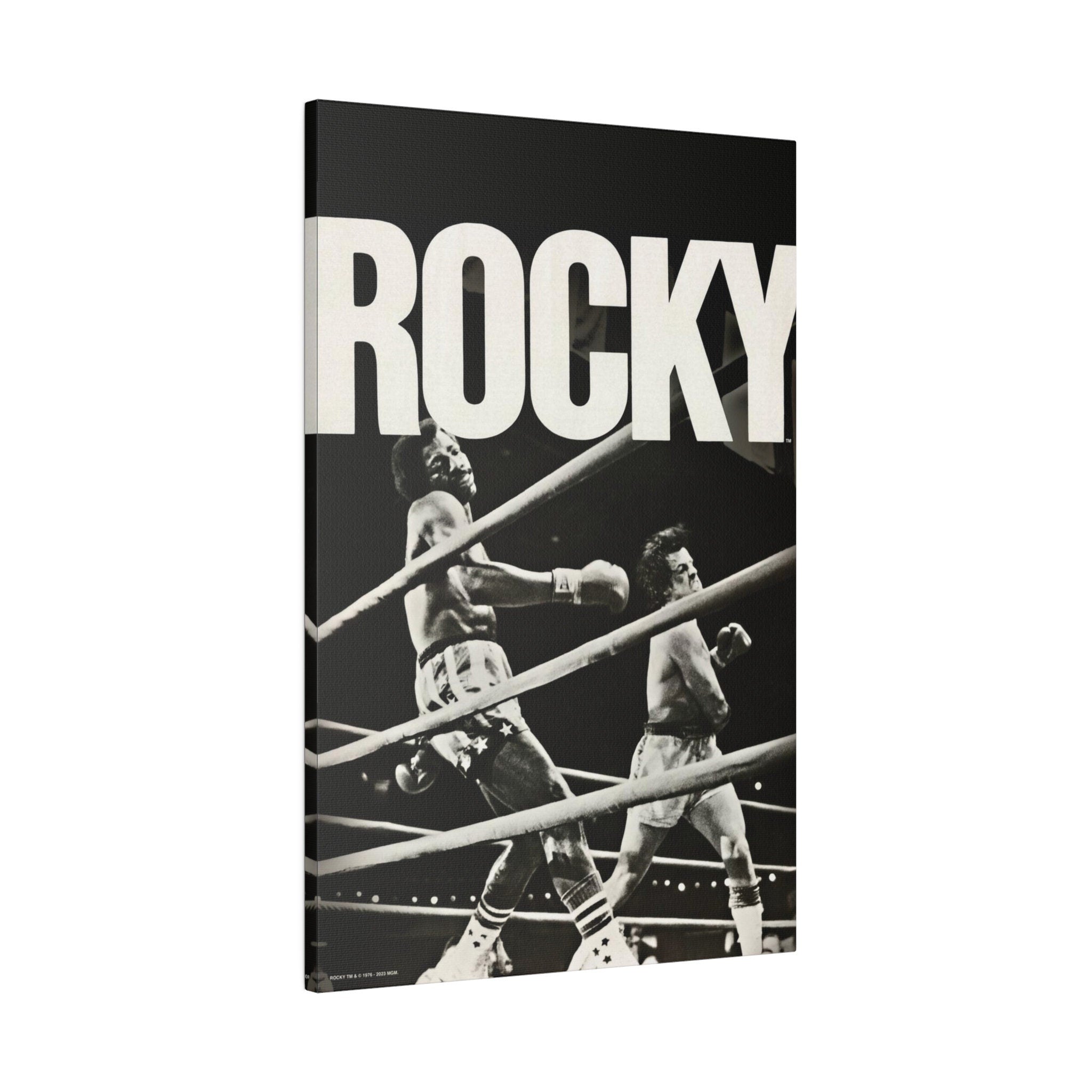 Rocky and Apollo B/W Custom Canvas Wall Print