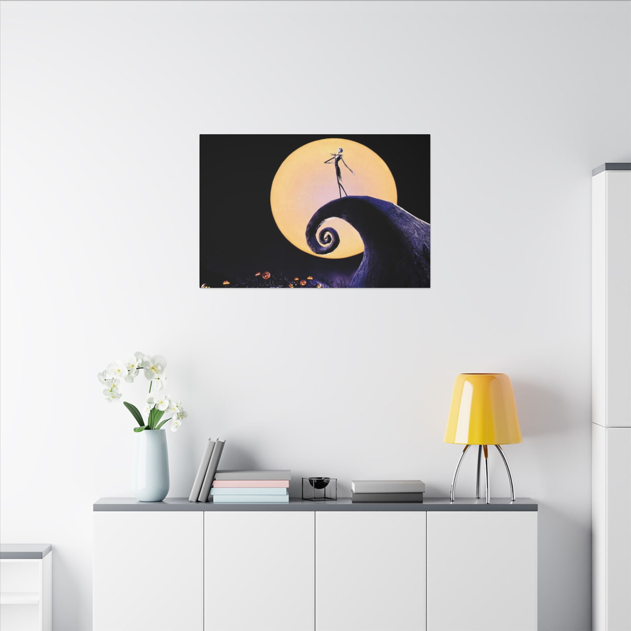 The Nightmare Before Christmas Moonlight Hill Custom Canvas Wall Print
