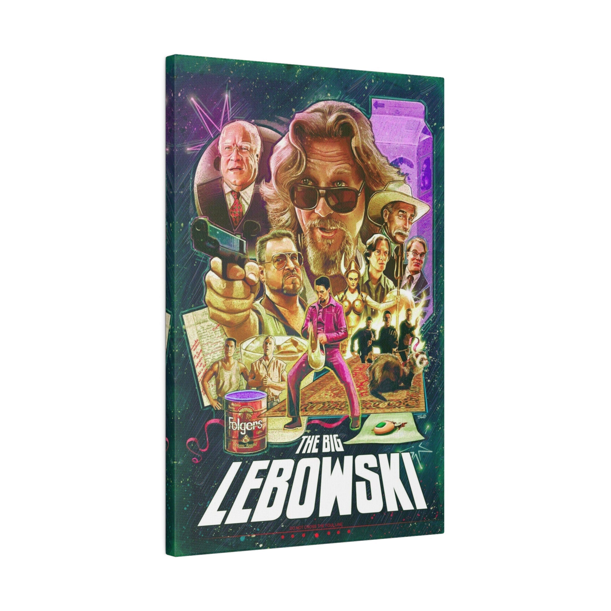 The Big Lebowski Abstract Poster Custom Canvas Wall Print