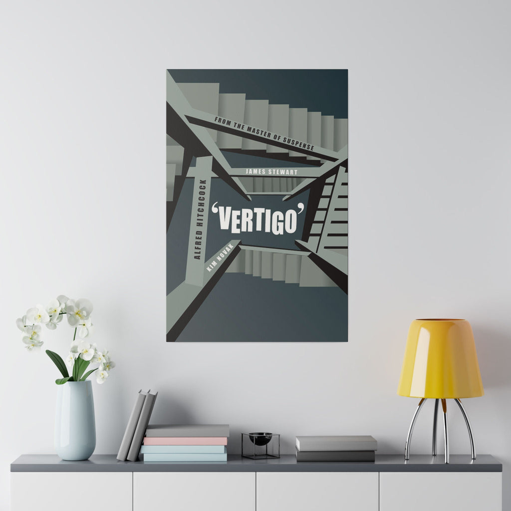 Alfred Hitchcock's Vertigo Alternate Movie Poster Custom Canvas Wall Print