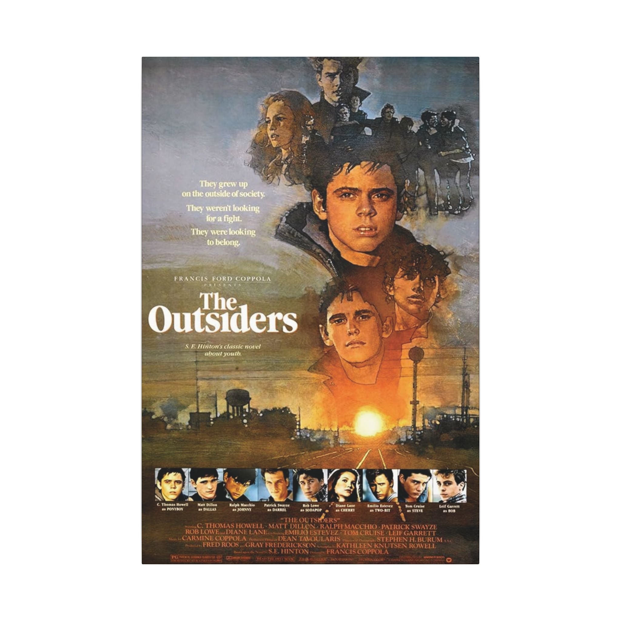 The Outsiders Vintage Movie Poster Art Custom Canvas Wall Print