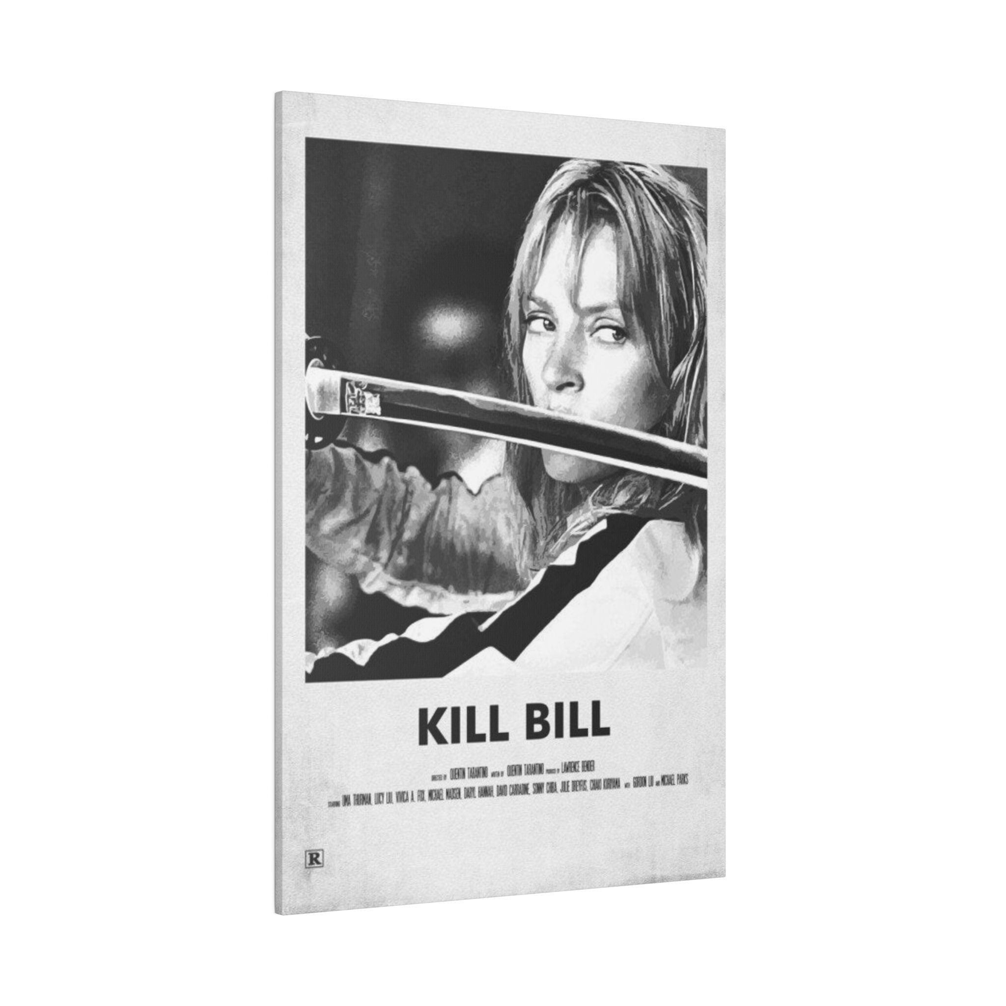 Kill Bill B/W Movie Poster Custom Canvas Wall Print