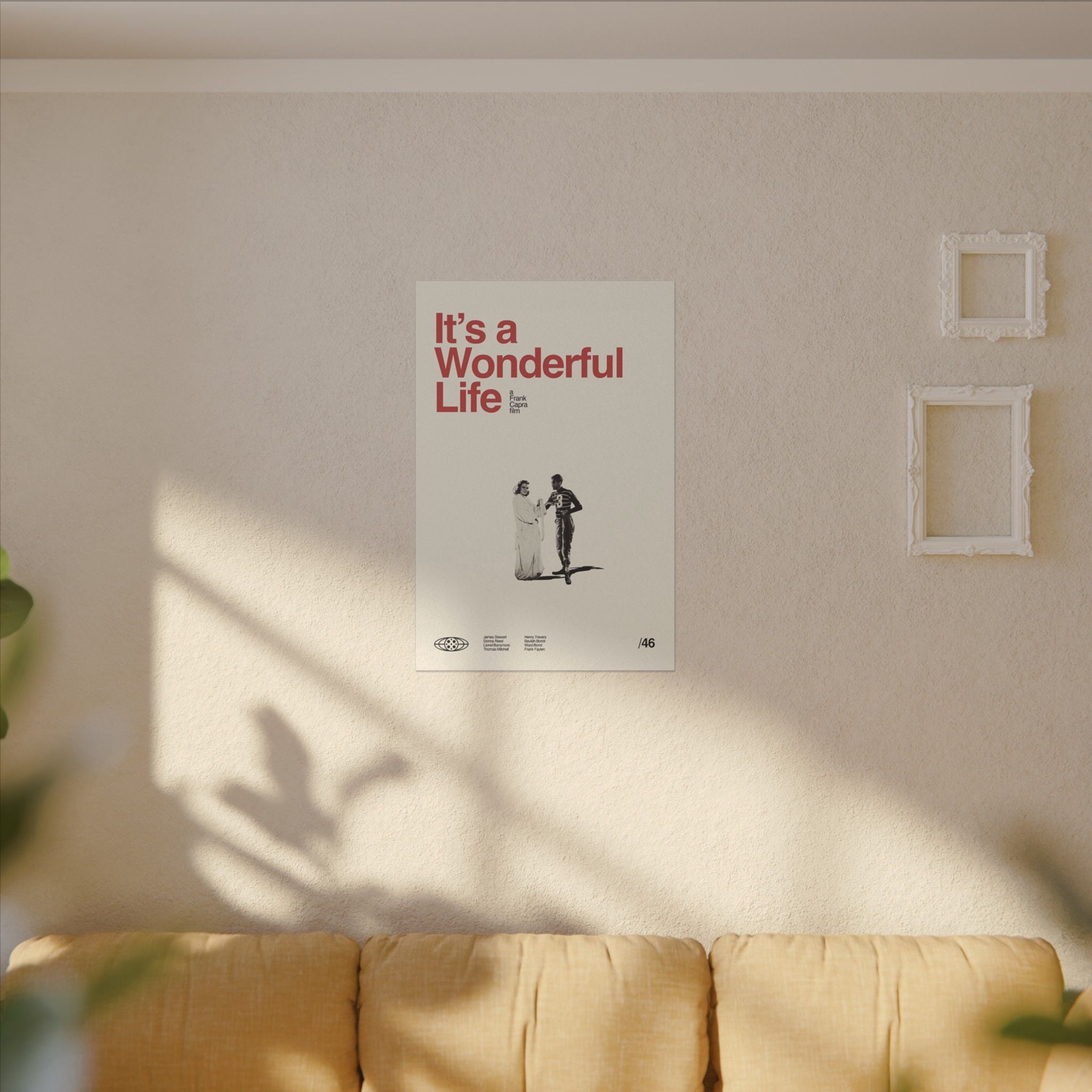Its a Wonderful Life Minimalist Poster Custom Canvas Wall Print