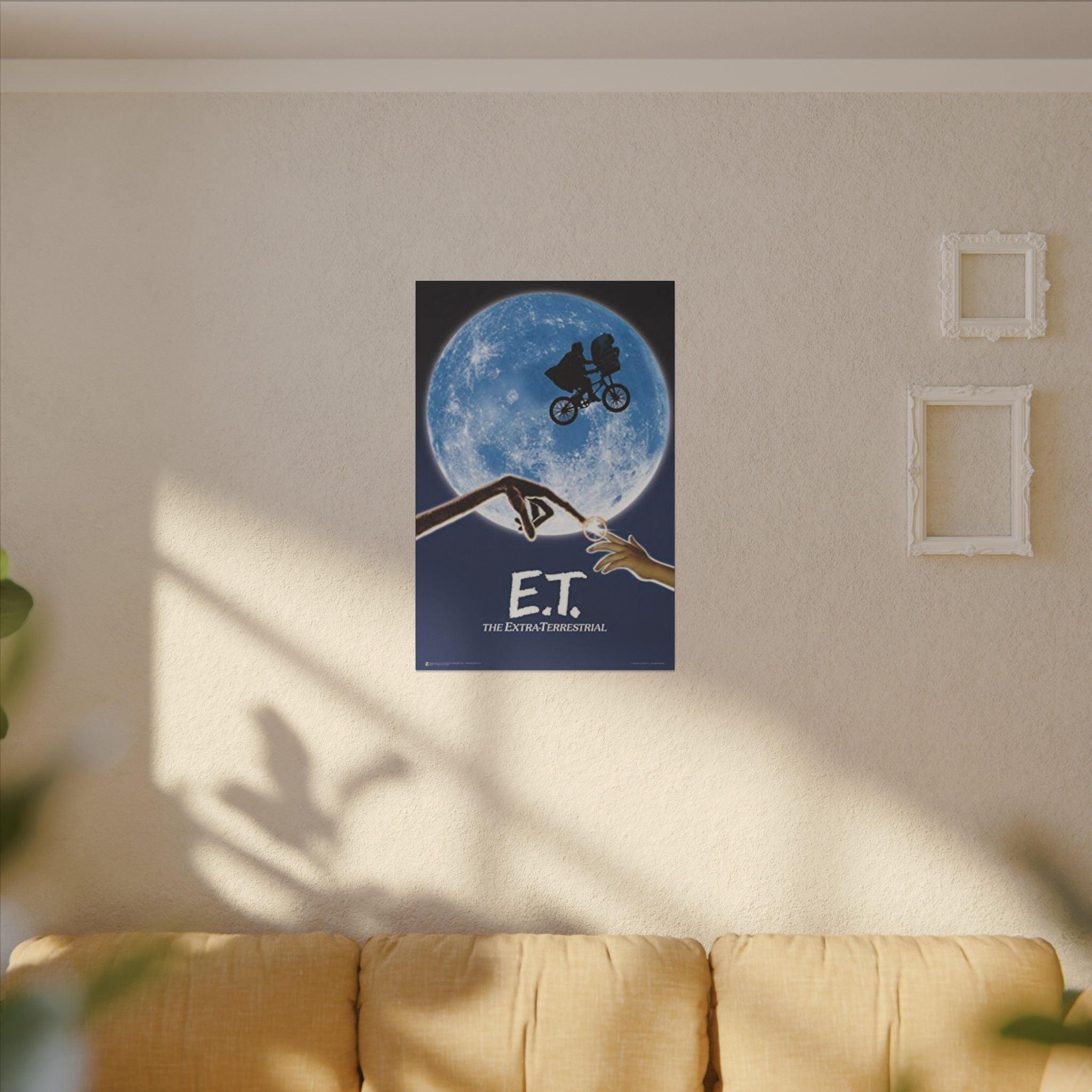 E.T. Iconic Flying Bicycle Artwork Custom Canvas Wall Print