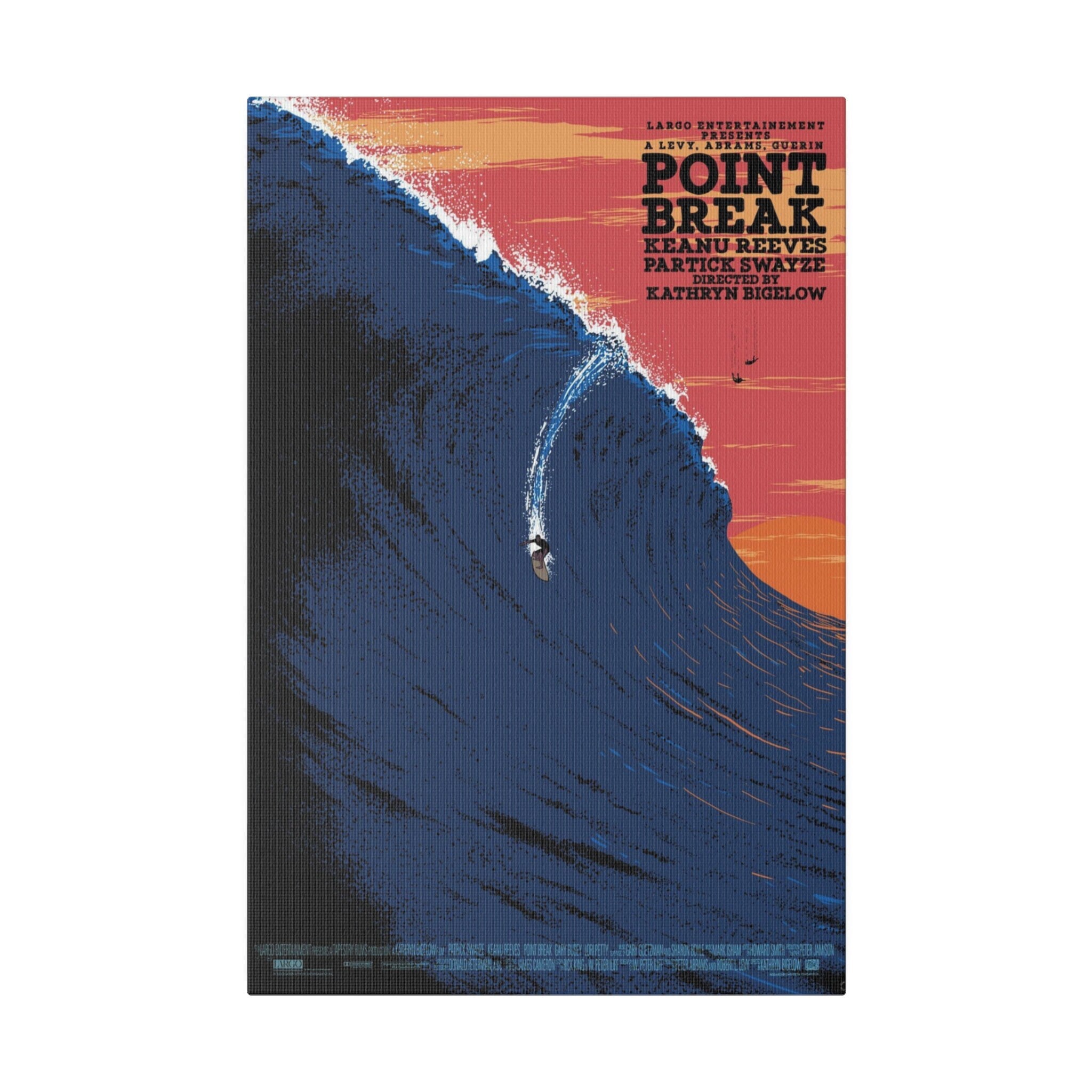 Point Break Big Wave Custom Canvas Wall Print